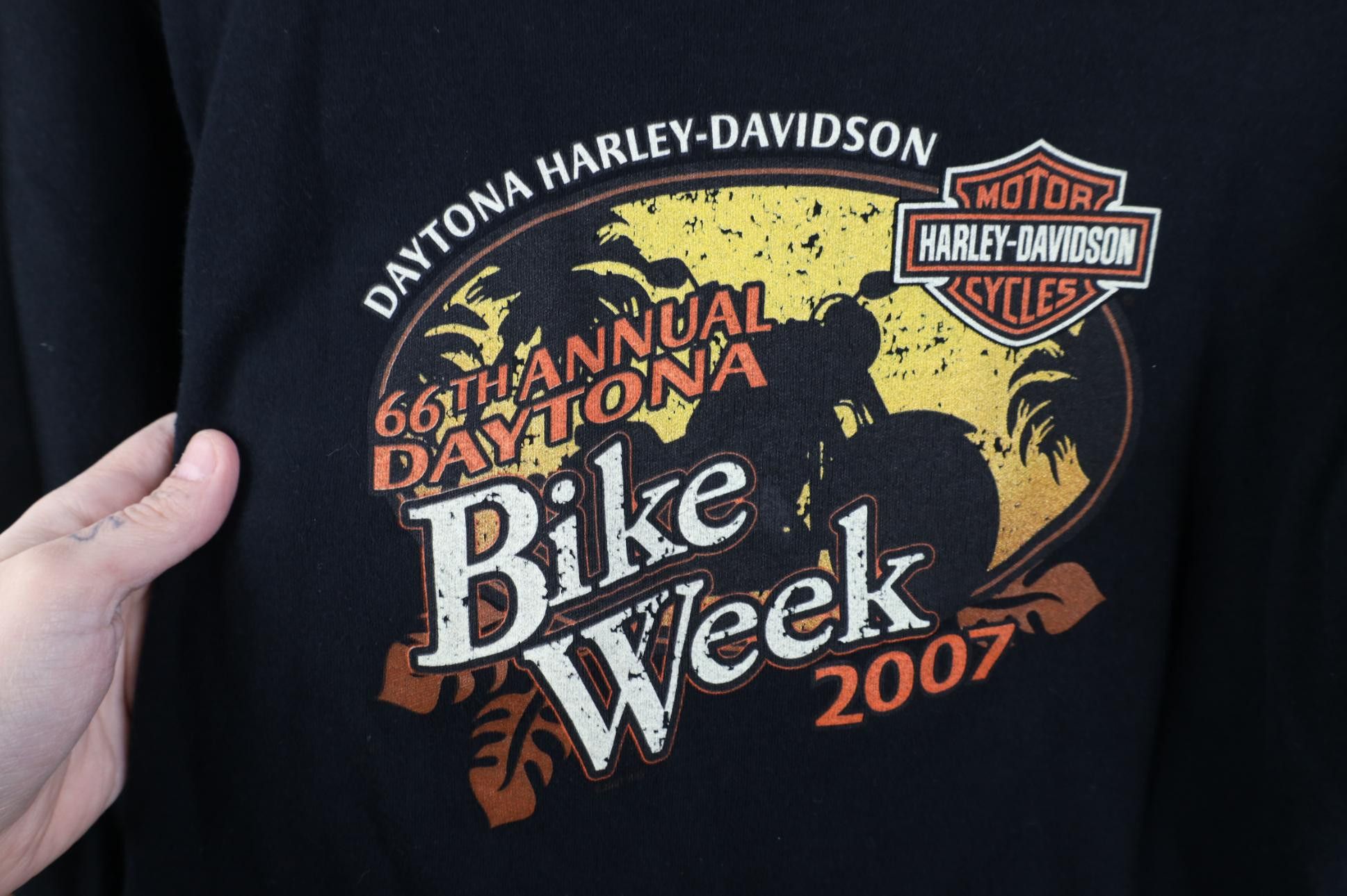 Harley Davidson Vintage Y2K 2007 Harley Davidson Week Long Sleeve T-Shirt Size L / US 10 / IT 46 - 6 Thumbnail