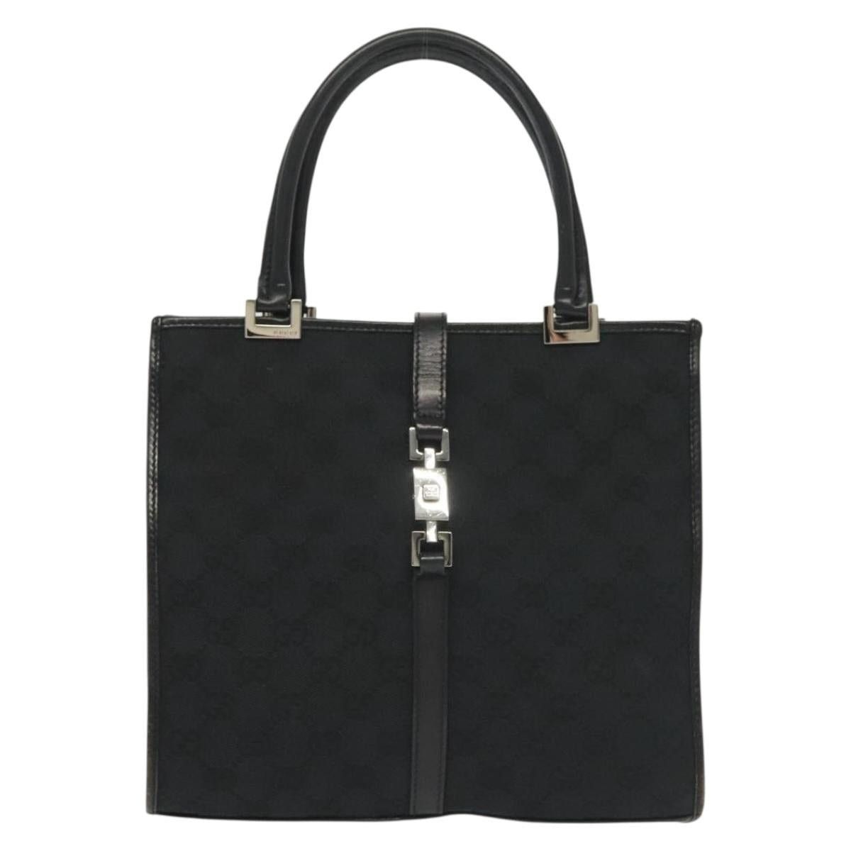 Gucci GUCCI GG Canvas Jackie Hand Bag Black Silver 002 002 Size ONE SIZE - 2 Thumbnail