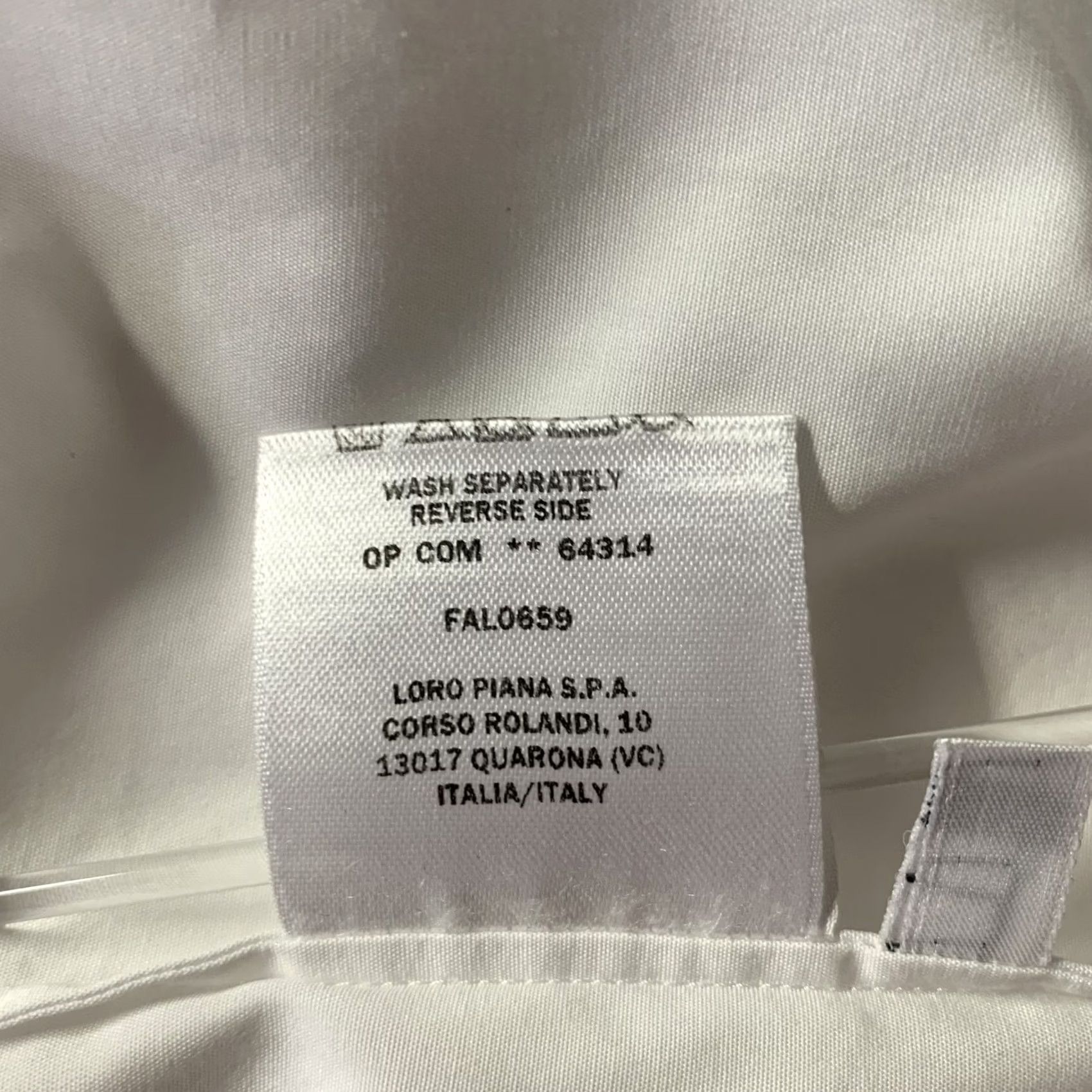 Loro Piana VINTAGE LORO PIANA Dress Shirt White Cotton French Cuff 12 Womens Size XL / US 12-14 / IT 48-50 - 7 Thumbnail