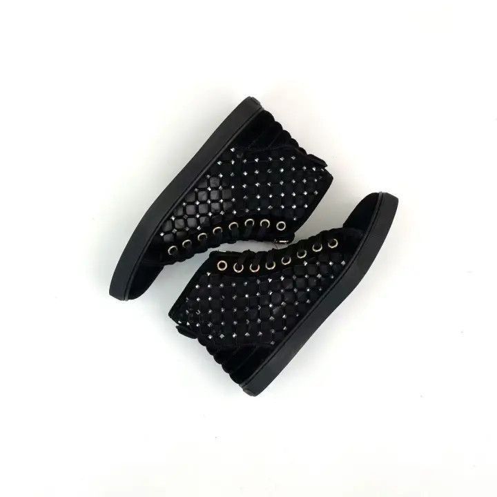 Other Louis Vuitton Black Suede Studded Sneakers -2508 Size US 7.5 / EU 40-41 - 3 Thumbnail