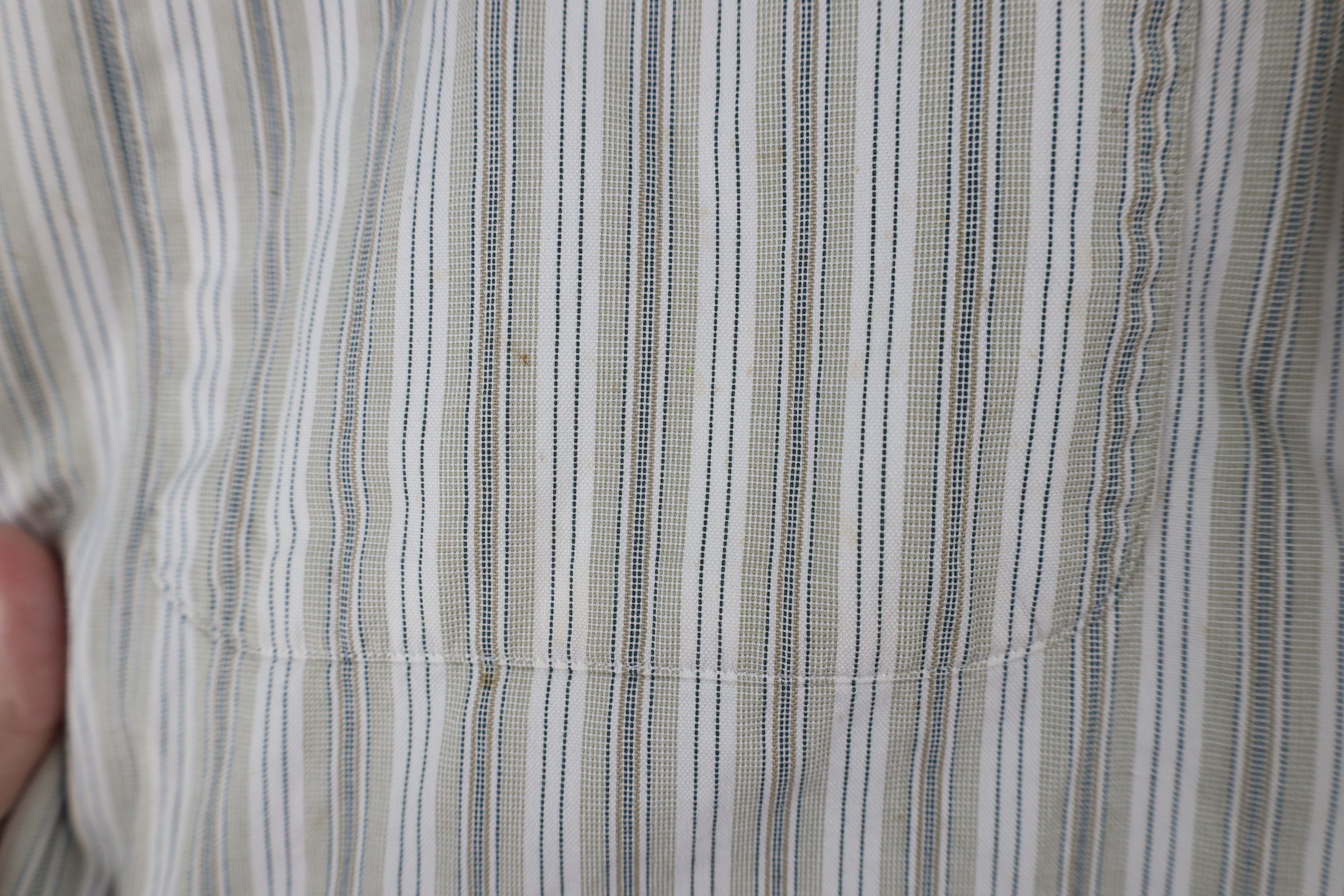 Lands' End × Vintage Vintage 90s Lands End Band Collar Button Shirt Cotton Size US L / EU 52-54 / 3 - 6 Thumbnail