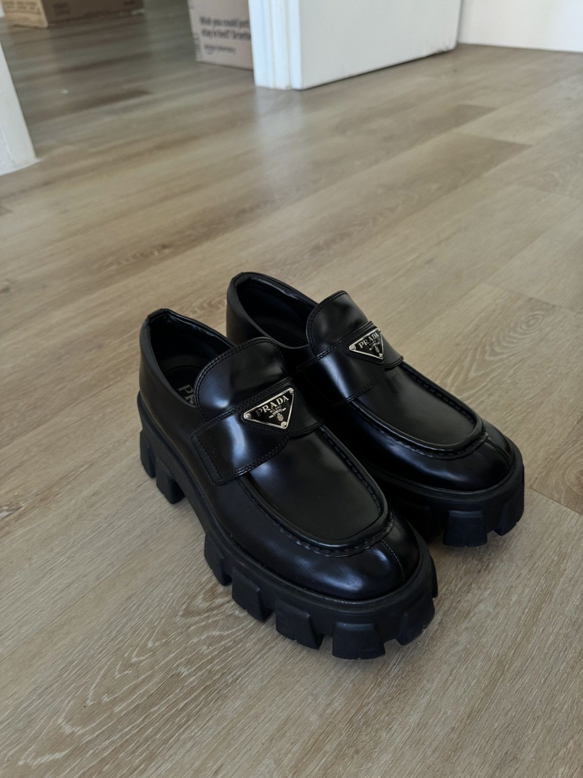 Prada Prada monolith loafers Size US 7.5 / IT 37.5 - 2 Thumbnail
