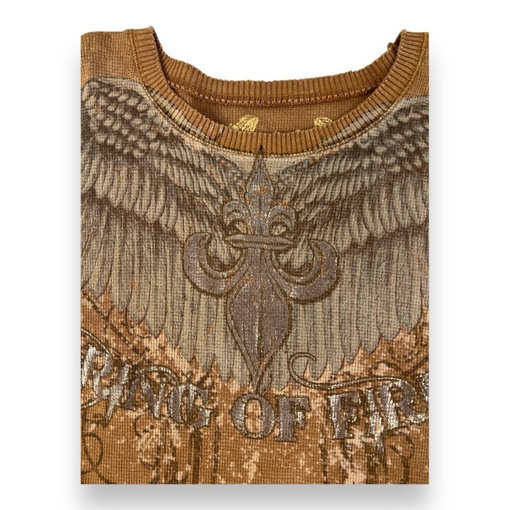 Ring Of Fire Ring Of Fire Y2K Distressed Thermal Top Size Extra Large Size US XL / EU 56 / 4 - 3 Thumbnail