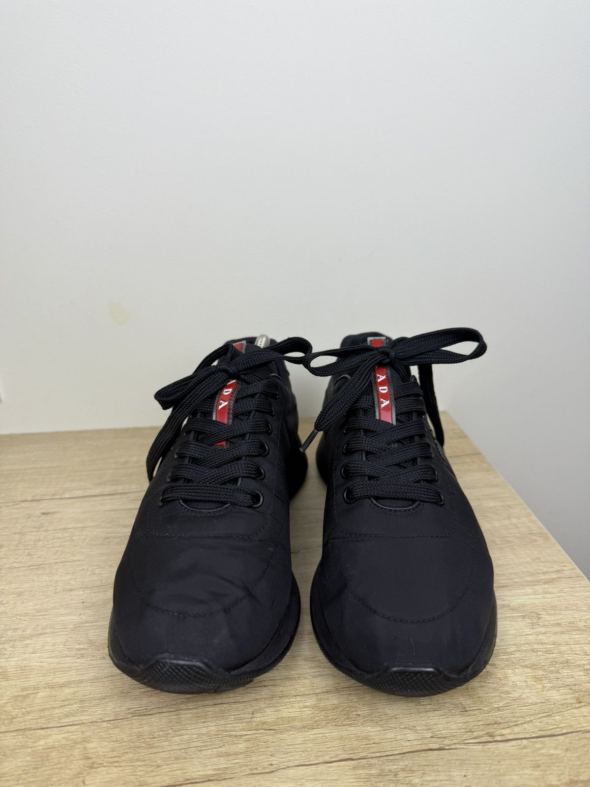 Prada Prada Linea Rossa Nylon Sneakers — Black, Size 7 vintage Size US 7 / EU 40 - 2 Thumbnail