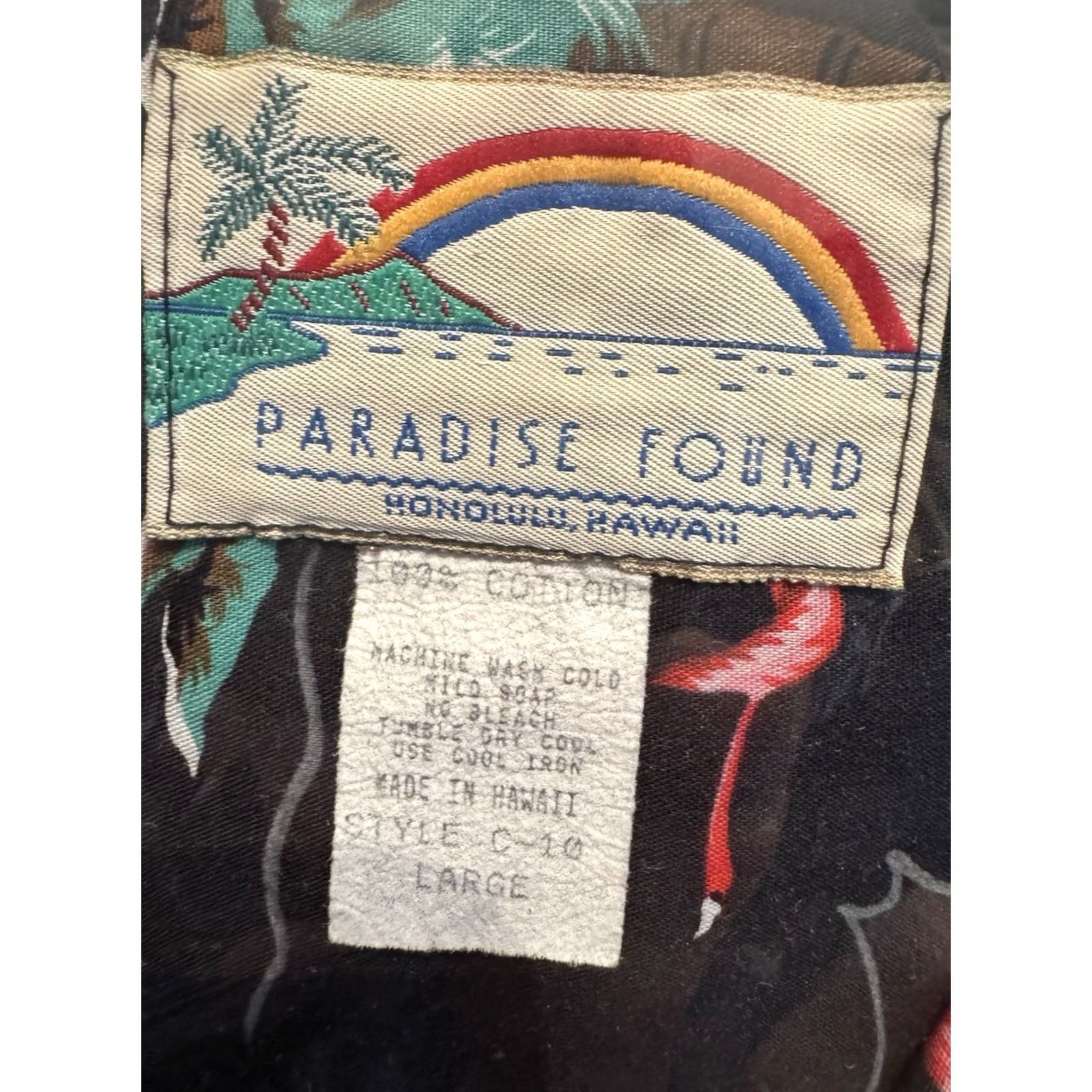 Paradise Found Paradise Found Flamingo Palm Hawaiian Mens L Shirt Size US L / EU 52-54 / 3 - 5 Thumbnail