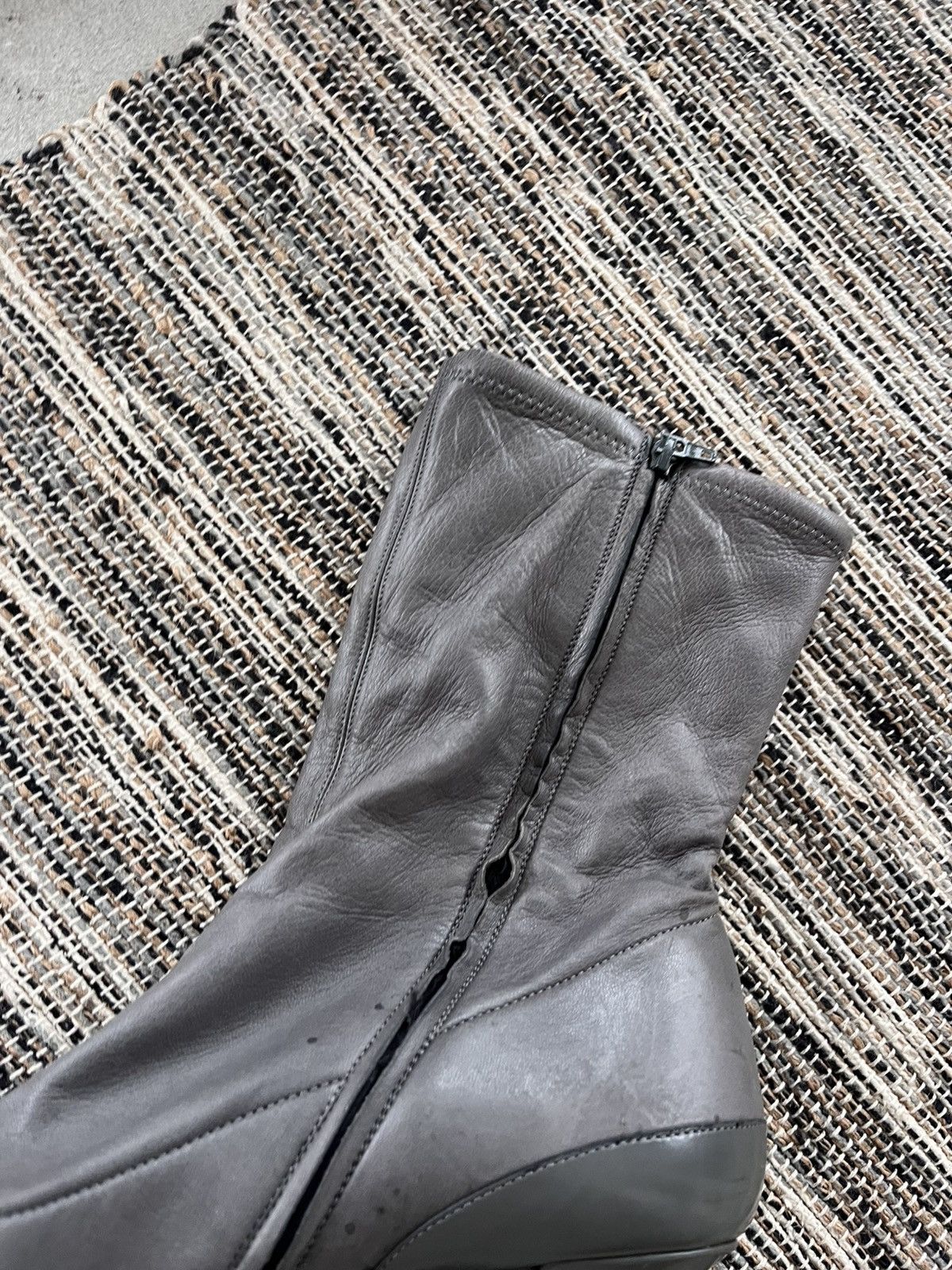 Gucci Rare Gucci Wimbledon Grey Leather Platform Ankle Heels Boots Size US 8.5 / IT 38.5 - 11 Thumbnail