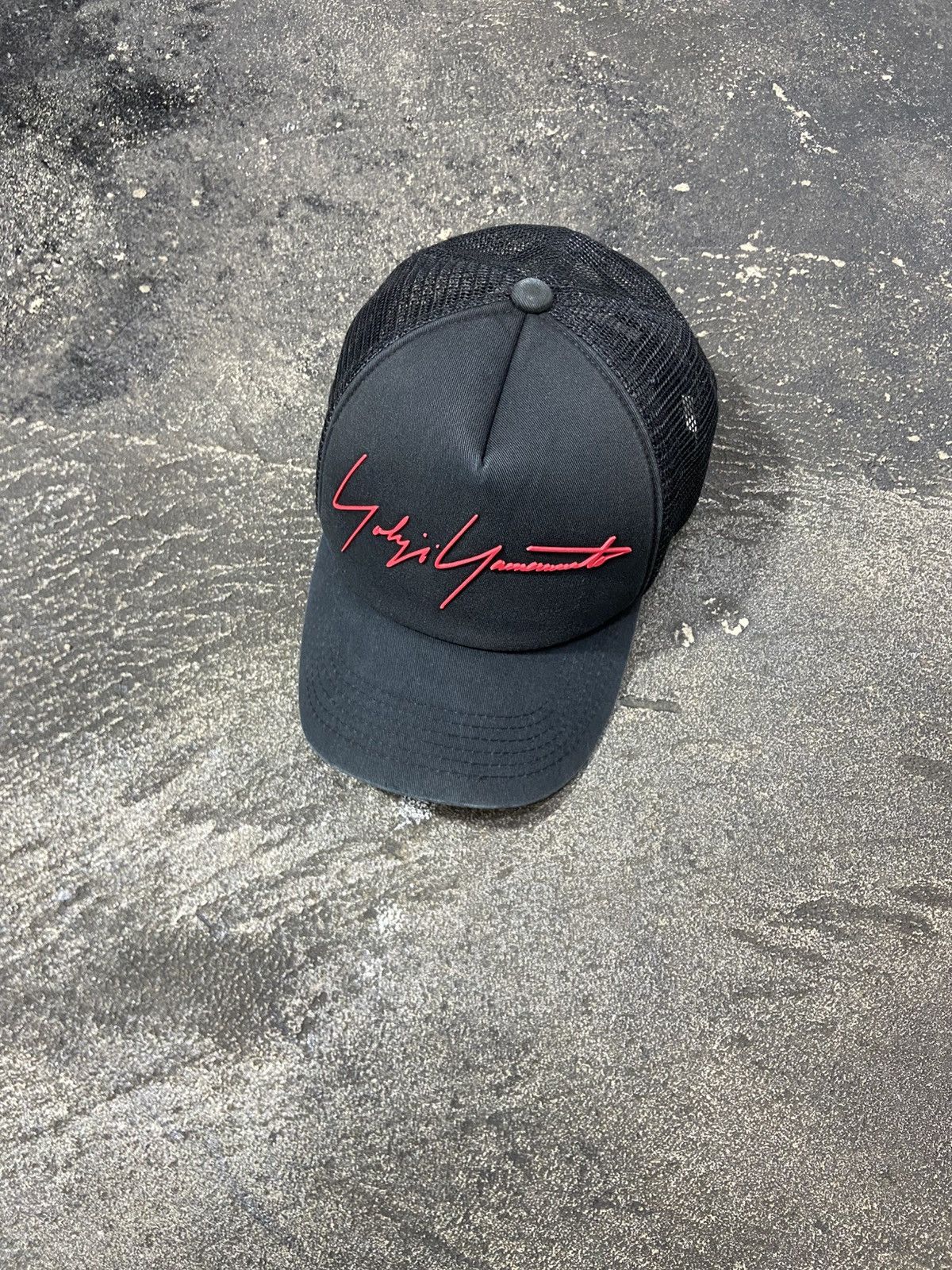 Yohji Yamamoto Yohji Yamamoto Trucker Cap Sun faded Black Size ONE SIZE - 1 Thumbnail