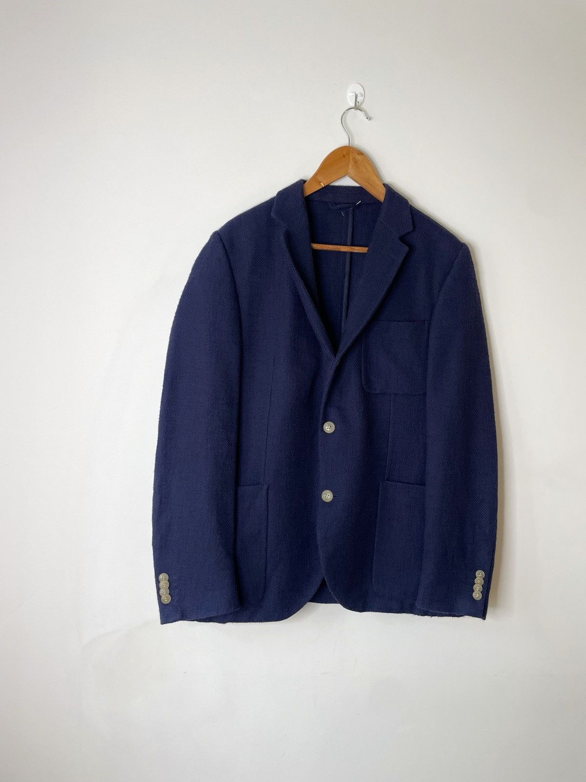 Our Legacy Our Legacy Cotton Linen Navy Blue 3 buttons Blazer Jacket Size 50L - 2 Thumbnail