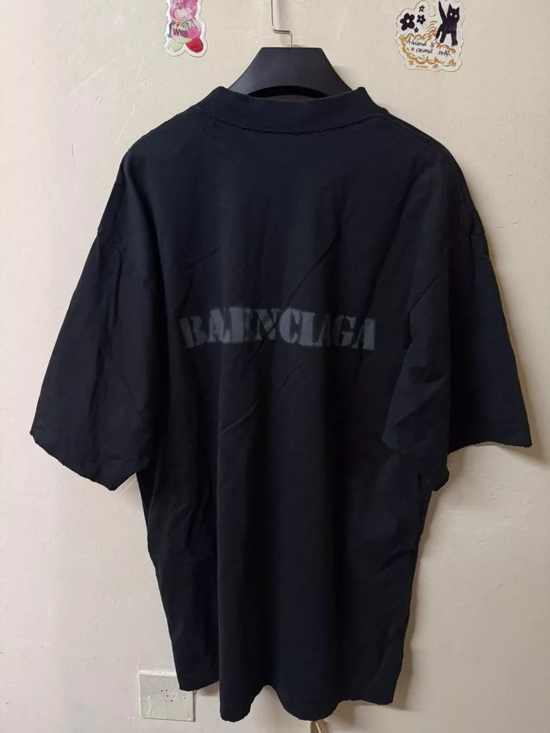 Balenciaga Balenciaga Front and back blurry logo short sleeves 2505-Ne Size US M / EU 48-50 / 2 - 2 Thumbnail