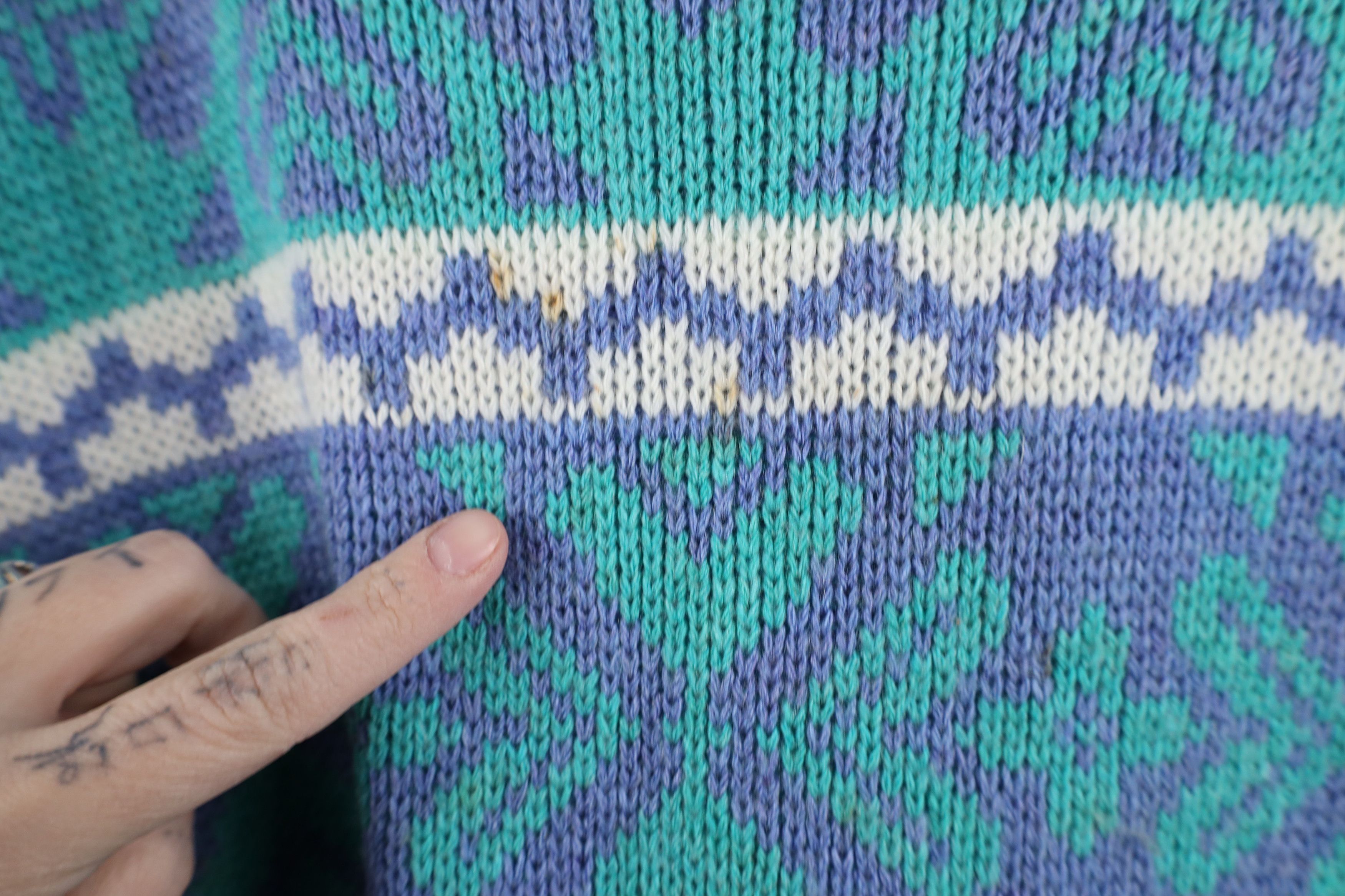 Vintage Vintage 90s Streetwear Blend Fair Isle Mock Neck Sweater USA Size L / US 10 / IT 46 - 5 Thumbnail