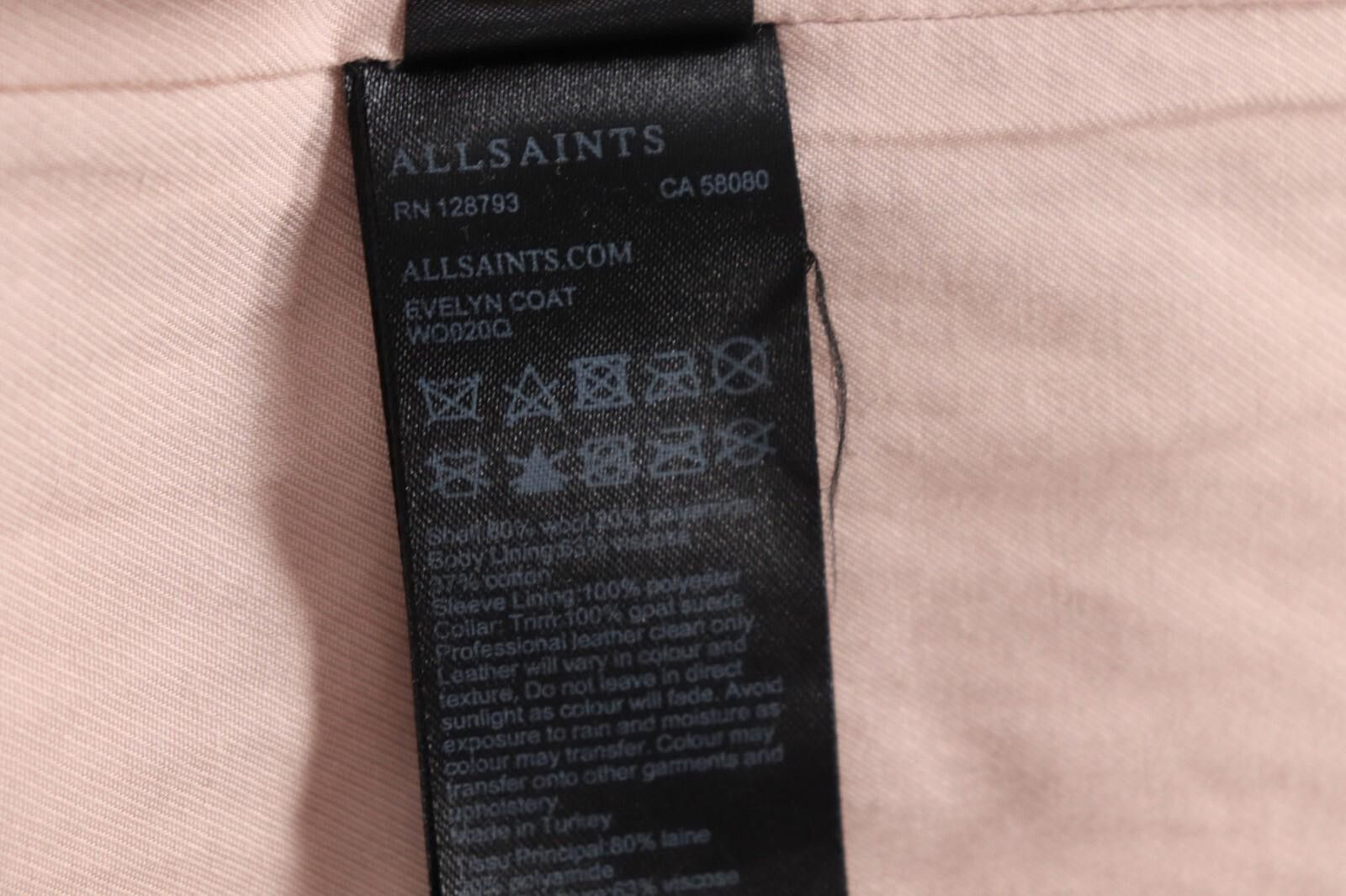 Allsaints AllSaints Women US6 Small Blush Pink Evelyn Coat Wool Jacket Size M / US 6-8 / IT 42-44 - 7 Thumbnail