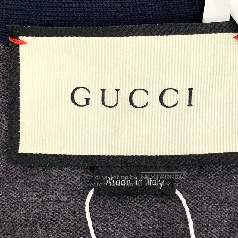 Gucci Gucci Dark gray striped wool V-neck single-breasted long-s Size US L / EU 52-54 / 3 - 5 Thumbnail
