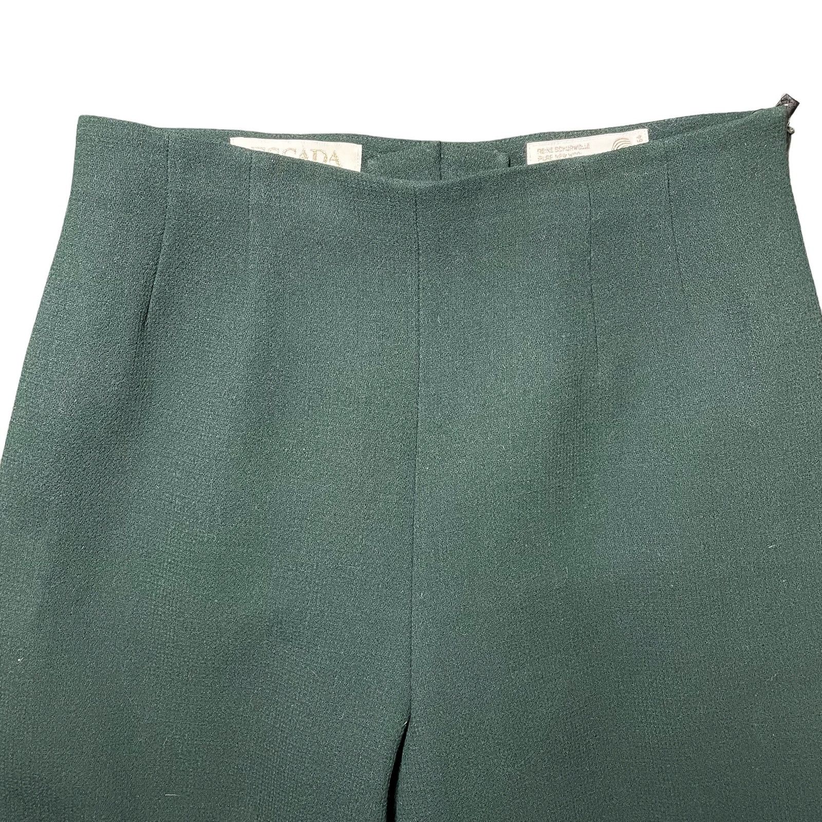 Escada × Vintage Vintage Escada Wool Pants Tapered Forest Green Size EU 40 Size 29" - 2 Thumbnail