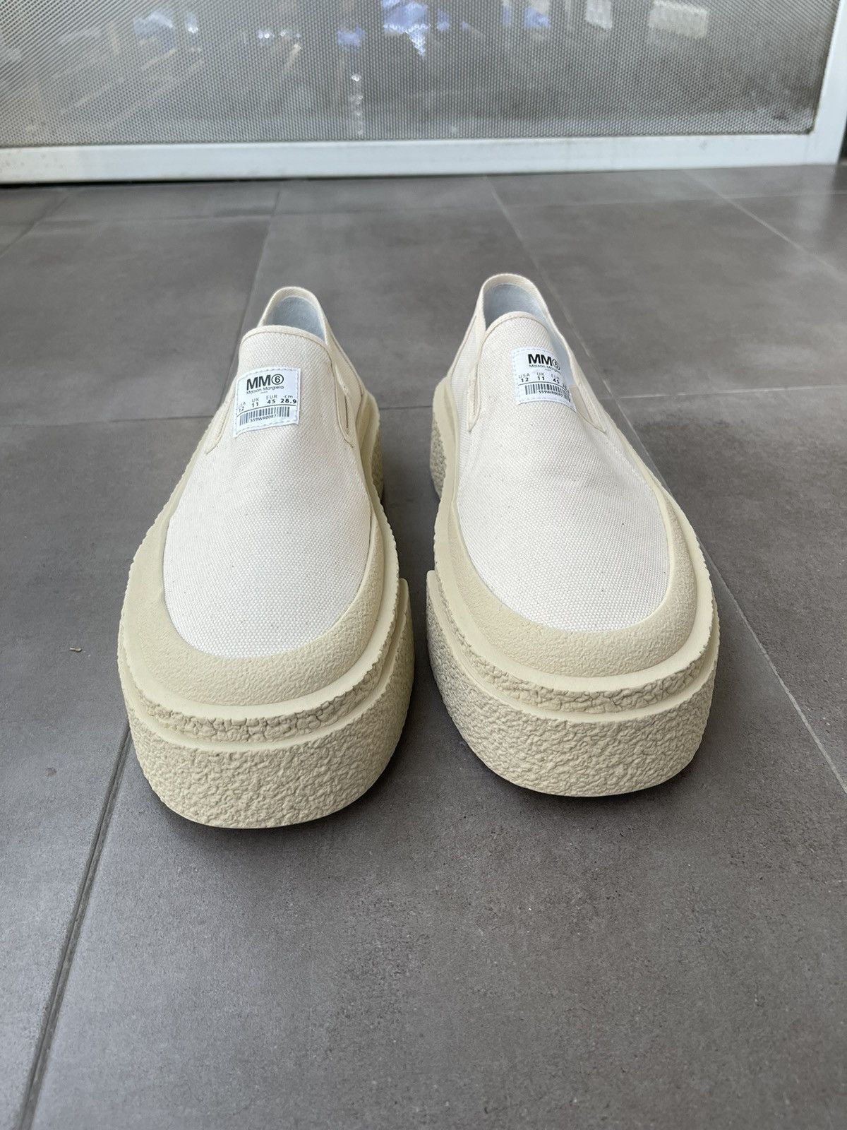 Maison Margiela !DS! SS23 Maison Margiela Logo Beige Slip Ons Size US 12 / EU 45 - 7 Thumbnail