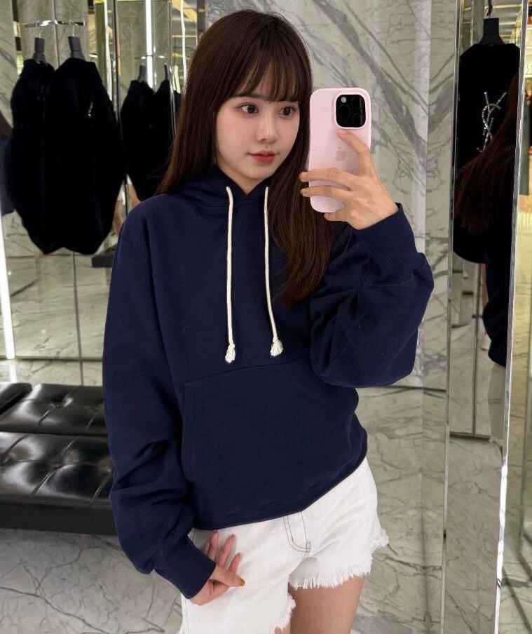Saint Laurent Paris Saint Laurent Paris Dark blue logo embroidered cotton hood Size US S / EU 44-46 / 1 - 8 Thumbnail