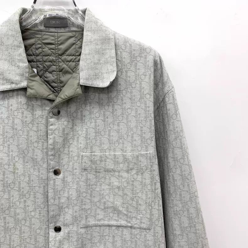Dior Dior Gray logo jacquart full print cotton lapel single-bre Size US S / EU 44-46 / 1 - 3 Thumbnail