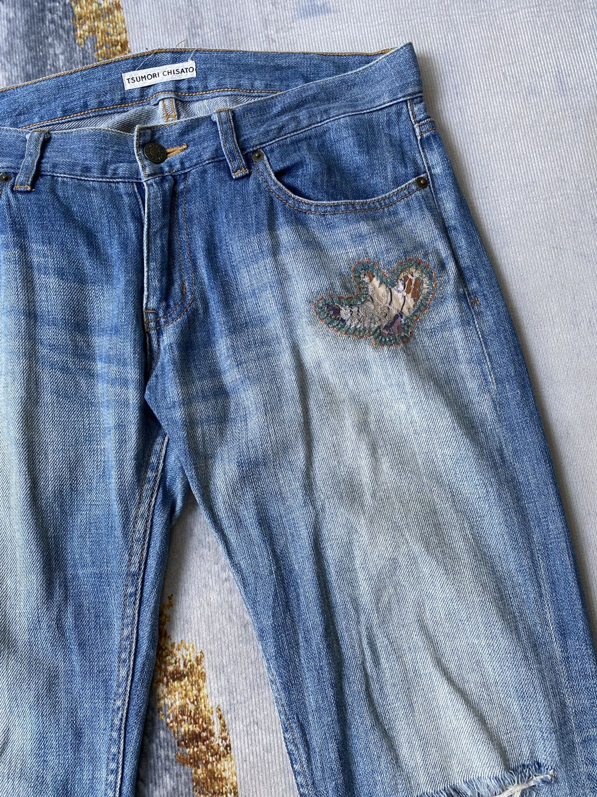 Issey Miyake Vintage 90’s Tsumori Chisato By Issey Miyake Distressed Jean Size US 33 - 10 Thumbnail