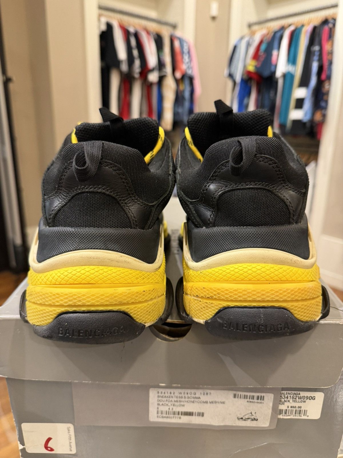 Balenciaga Balenciaga Triple S - Black/Yellow Size US 10 / EU 43 - 3 Thumbnail