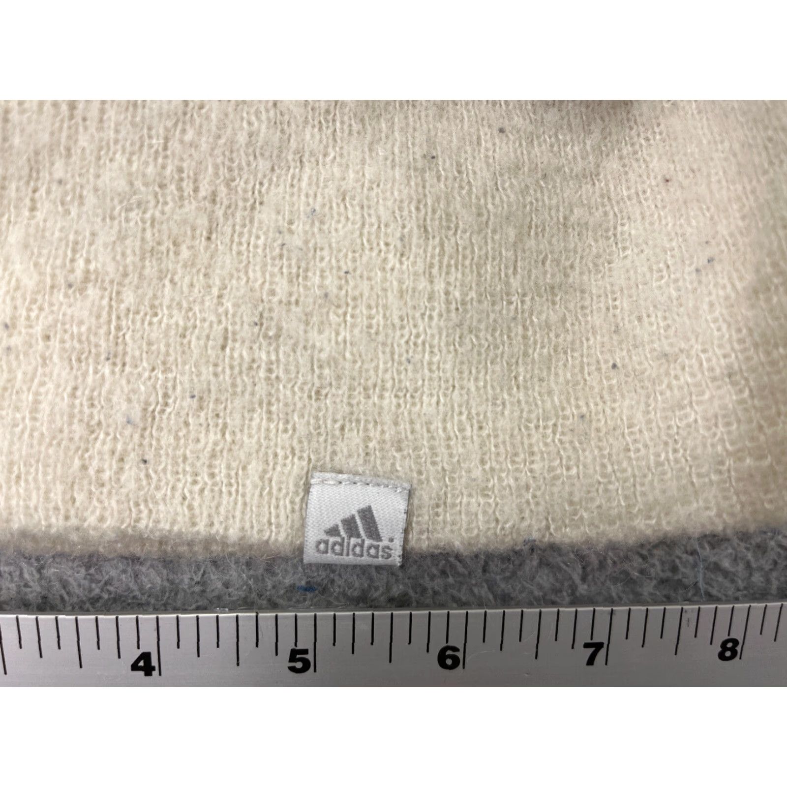 Adidas Adidas Beanie Hat Adult One Size White Knit Polyester Tied Knot Outdoor Ski Beanie Mens Womens Unisex Size ONE SIZE - 2 Thumbnail