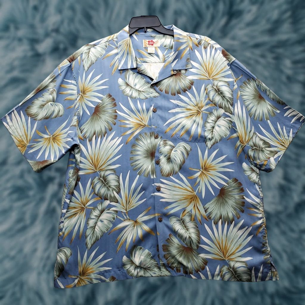 Hilo Hattie Hilo Hattie Mens XL Multicolor Tropical Silk Button-Up Camp Shirt Size US XL / EU 56 / 4 - 1 Thumbnail