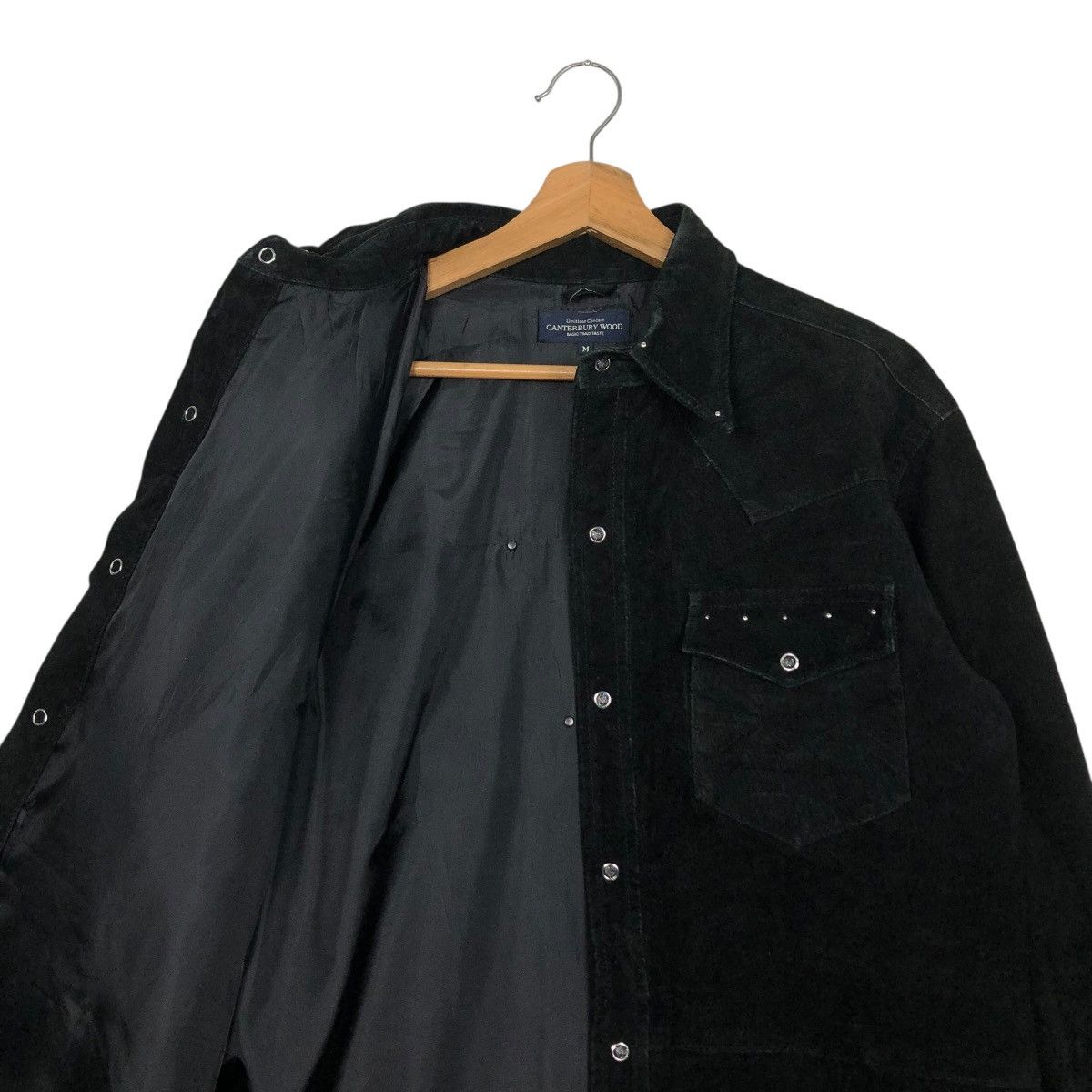 Japanese Brand 🔥RICH BLACK VINTAGE CHORE LEATHER JACKET CANTERBURY CROSS Size US M / EU 48-50 / 2 - 14 Thumbnail