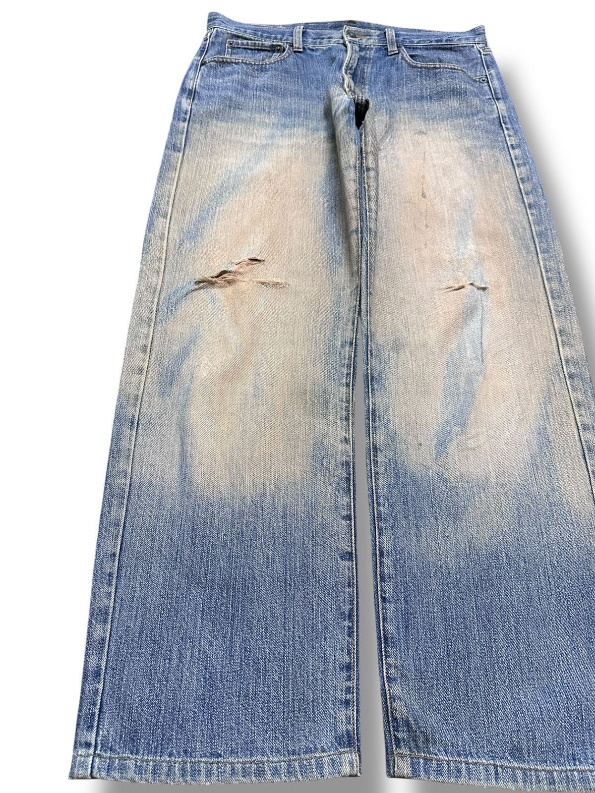Japanese Brand Vintage Roadace Bobson Baggy Mudwash Distressed Denim Size US 32 / EU 48 - 3 Thumbnail