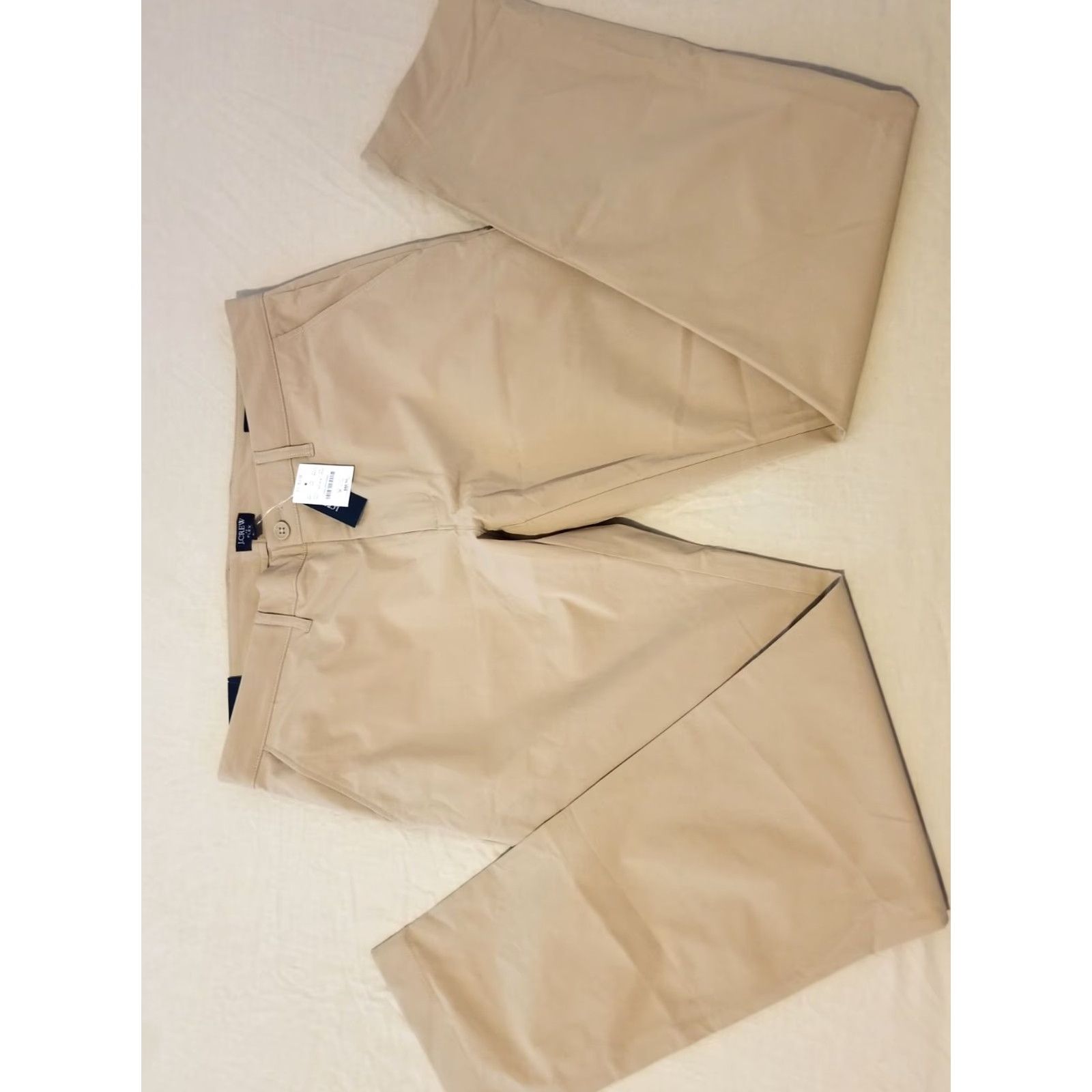 J.Crew Mens J.Crew Slim Chino Pants 35x32 Beige Khaki Dress Slack Trousers Sl Size US 35 - 4 Thumbnail