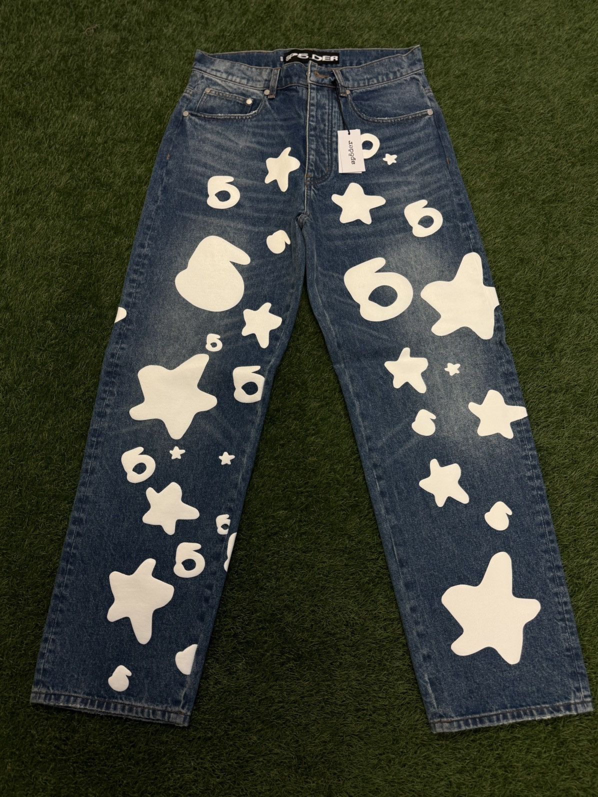 Sp5der Sp5der Worldwide Beluga Denim Jeans Size 28 (NEW) Size US 28 / EU 44 - 1 Thumbnail