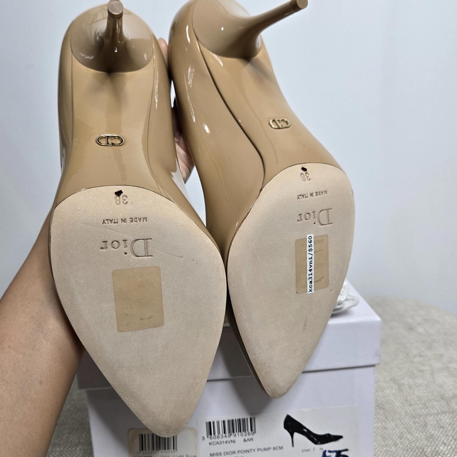 Christian Dior Monsieur Christian Dior Miss Dior Pointy Nude Patent Pump New w/ Box Size US 8 / IT 38 - 12 Thumbnail