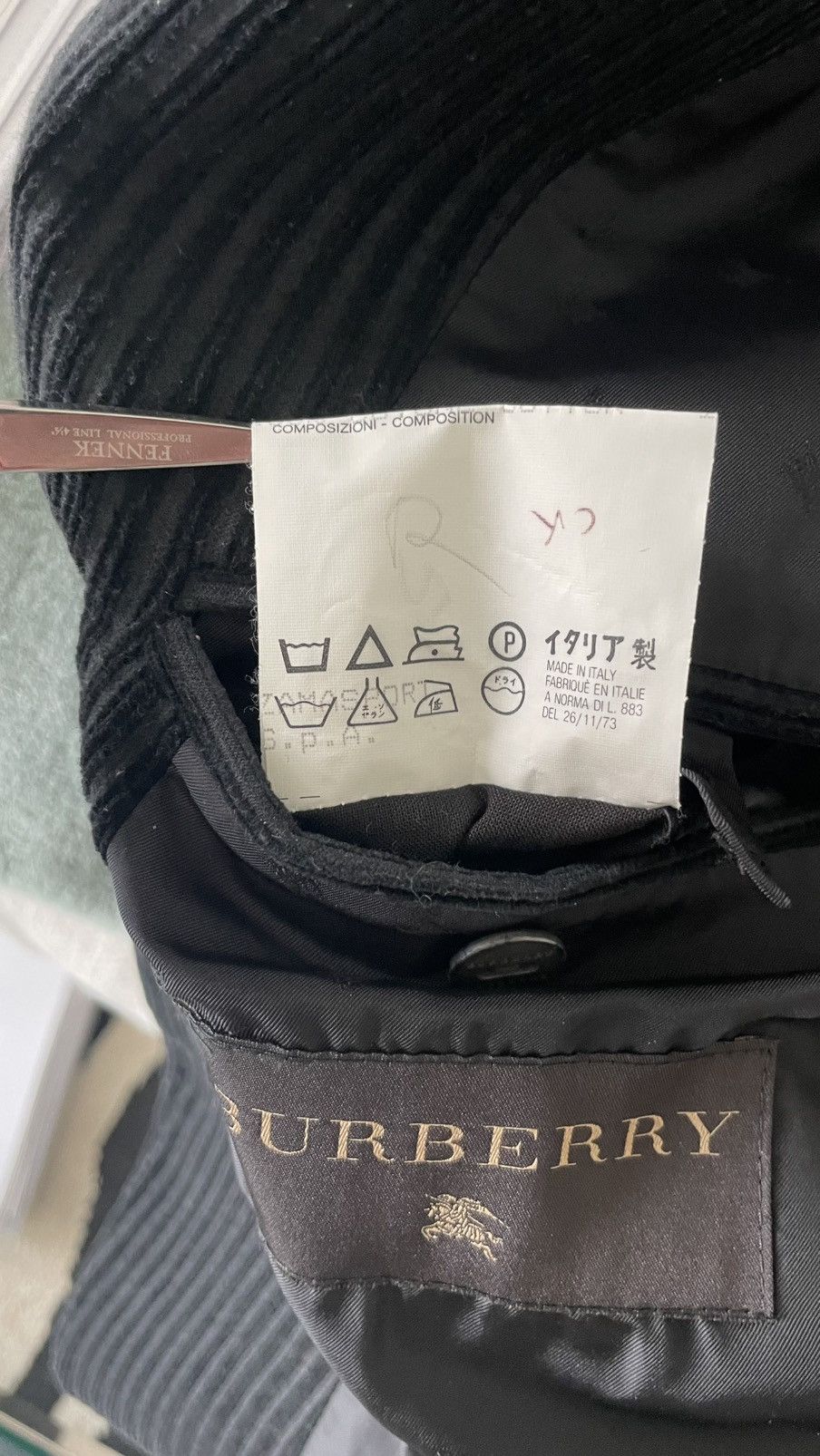 Burberry Corduroy Blazer Size 48S - 5 Thumbnail