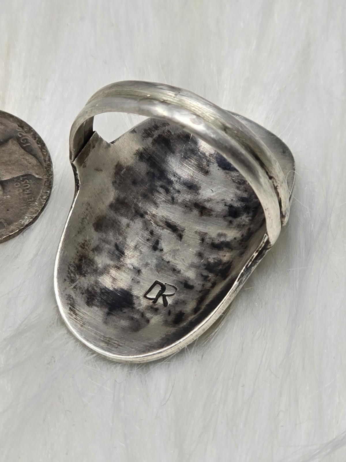 Other Native American DR 925 Silver Moonstone Cluster Ring 11.5 Size ONE SIZE - 6 Thumbnail