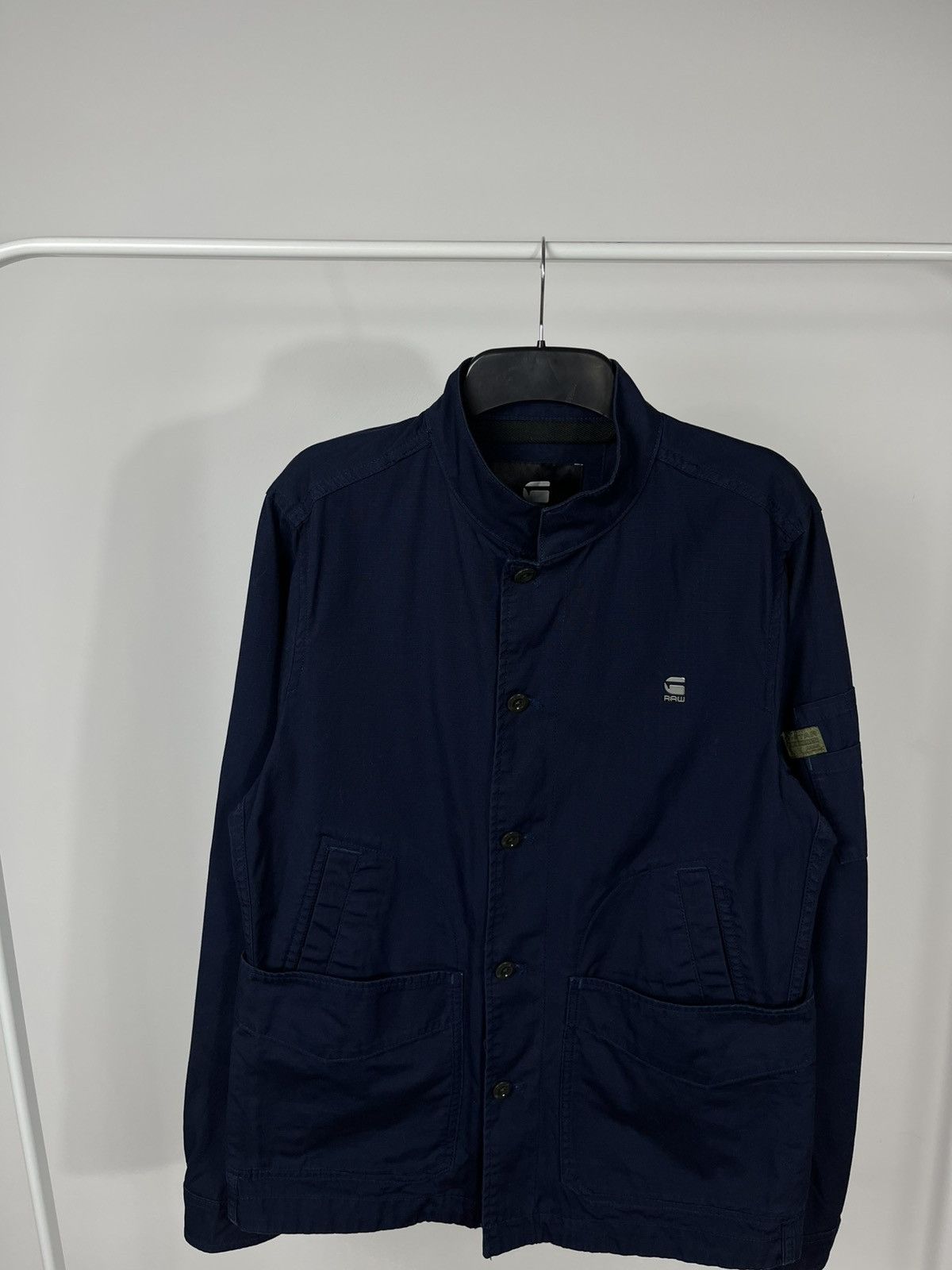 G-Star G-Star RAW Utility Worker Jacket M Navy Ripstop Stand Collar Size US M / EU 48-50 / 2 - 3 Thumbnail