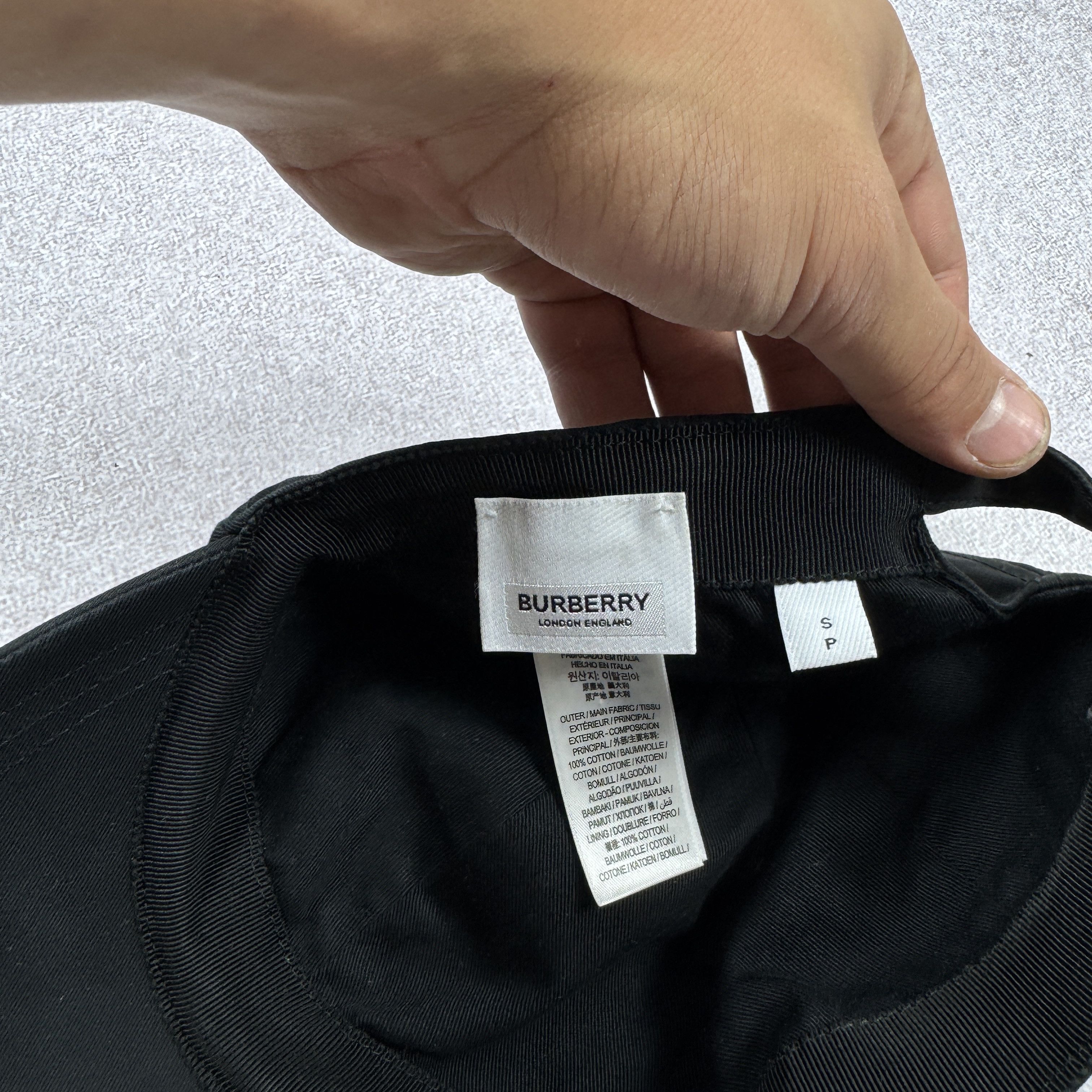 Burberry Authentic Burberry London 8068033 Black TB Logo Cap Size S-M Size ONE SIZE - 6 Thumbnail