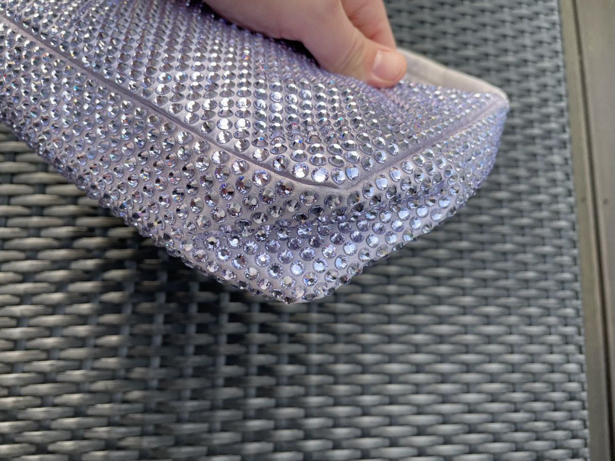 Prada Prada Purple Crystal 2000 Re-Ed Hobo Handbag Satin Silver Size ONE SIZE - 7 Thumbnail