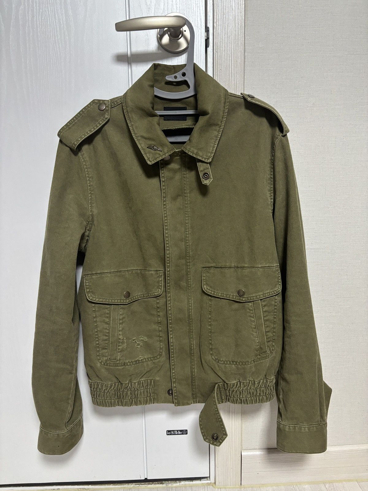 Saint Laurent Paris (M) Saint Laurent distressed Aviator jacket Khaki Size US M / EU 48-50 / 2 - 1 Thumbnail