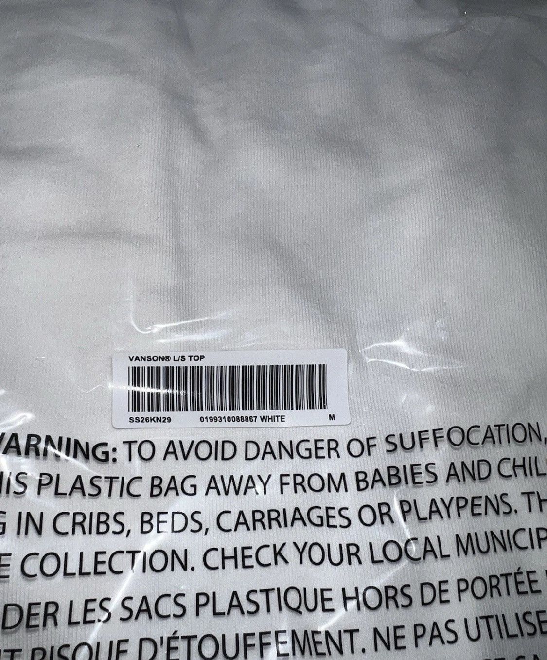 Supreme Size M - Supreme Vanson L/S Longsleeve top - White - INHAND Size US M / EU 48-50 / 2 - 3 Thumbnail