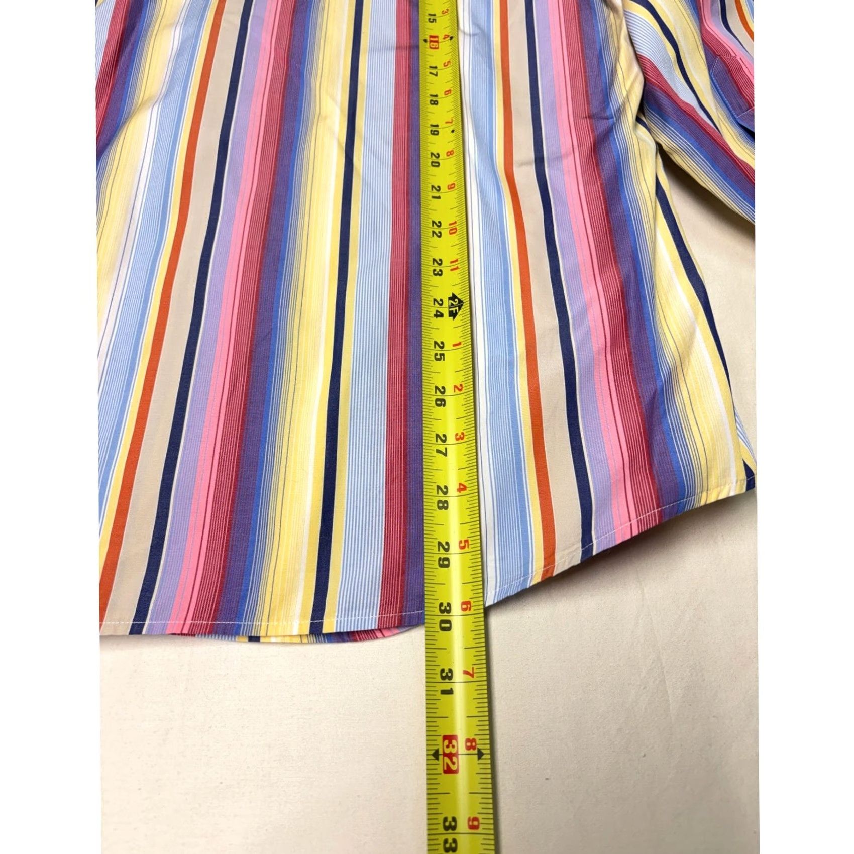 Faconnable VINTAGE Facconable shirt Mens Button-Down Striped Yellow Cotton Long Sleeve L Adult Mens Gender: Mens Size US L / EU 52-54 / 3 - 6 Thumbnail