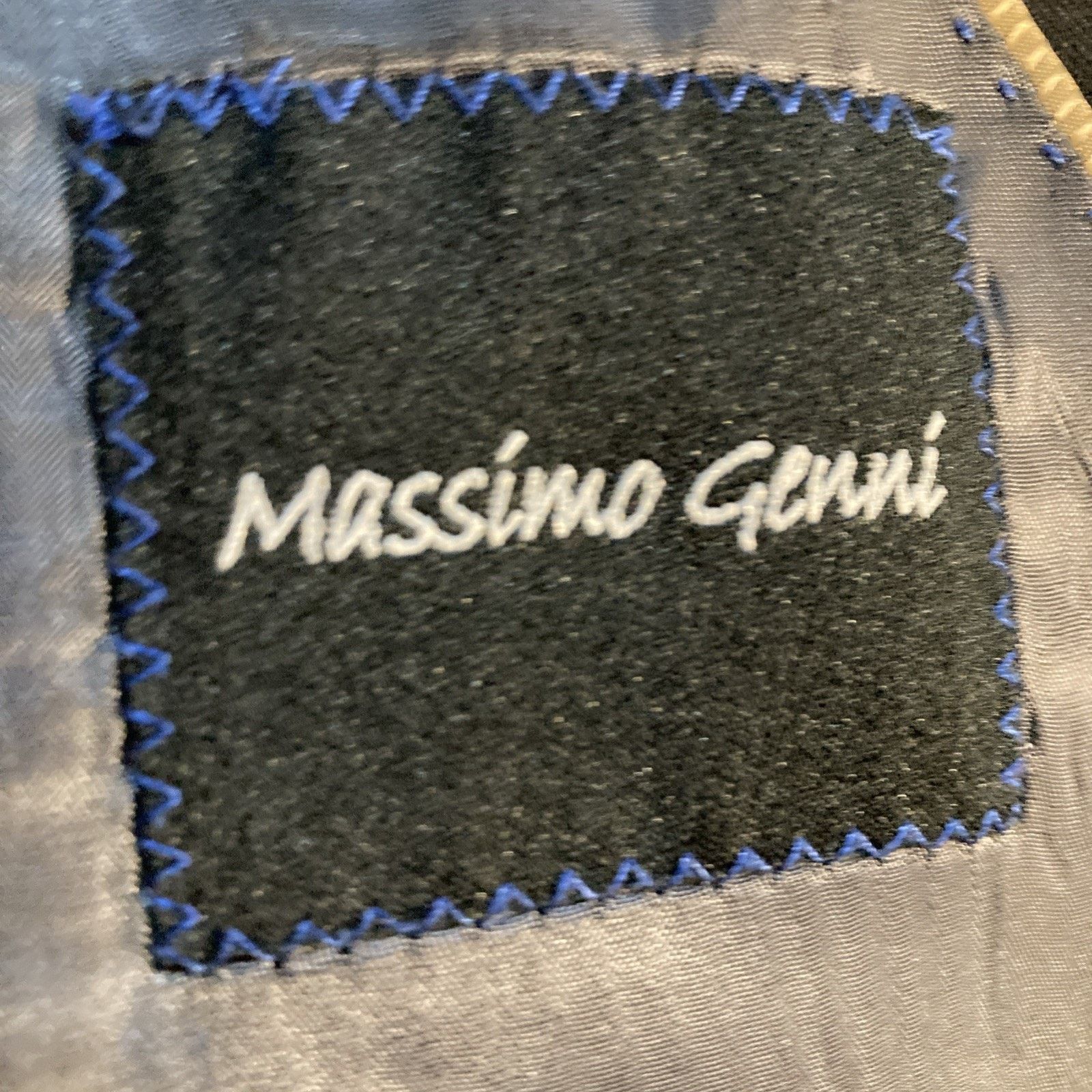 Other Dark Romantic Black Boss Blazer MASSIMO GENNI 40L 100% Wool Size 40L - 7 Thumbnail