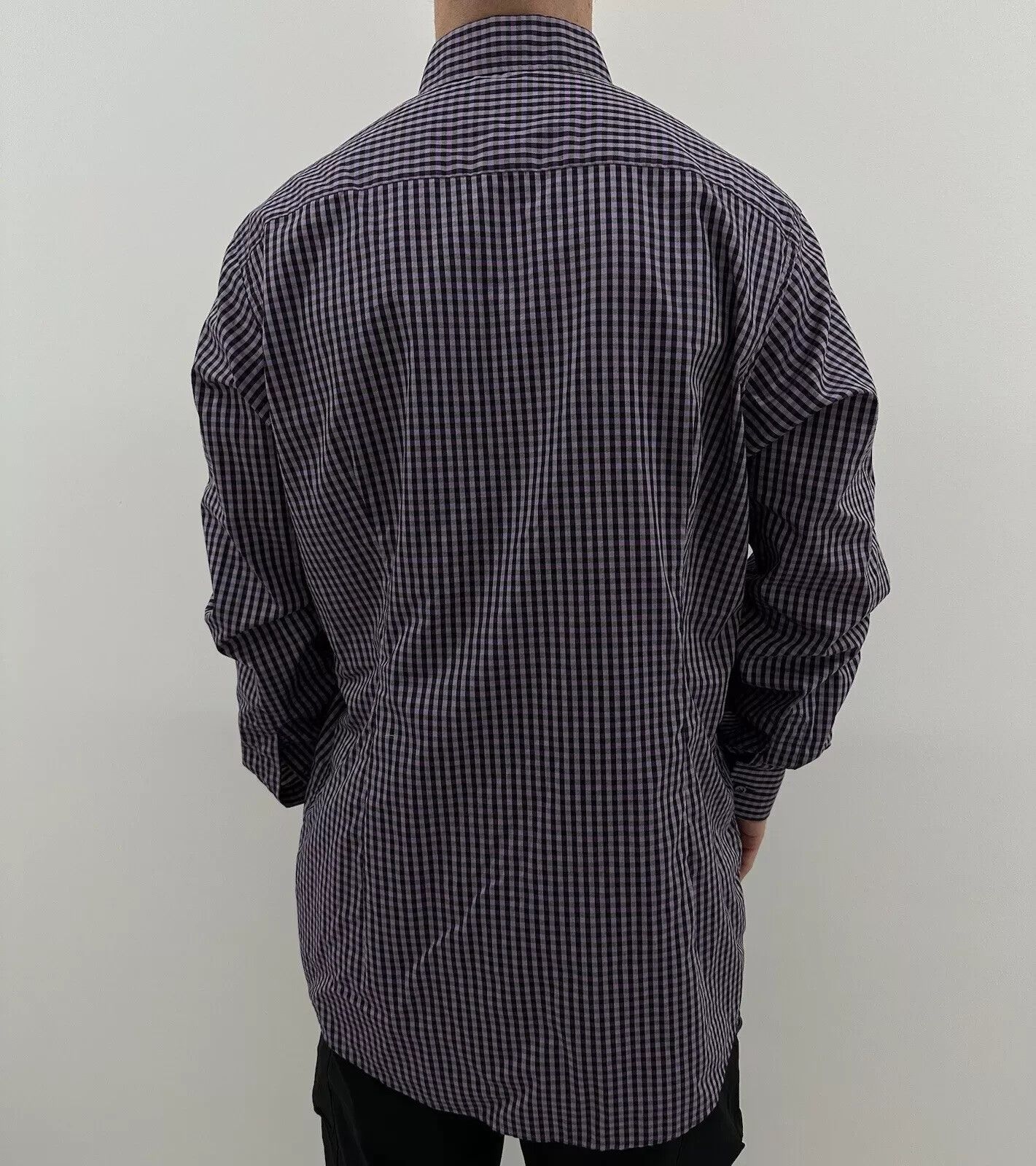 Eton ETON Mens Long Sleeve Multicolor Purple Dress Shirt 17 43 Size US XL / EU 56 / 4 - 2 Thumbnail