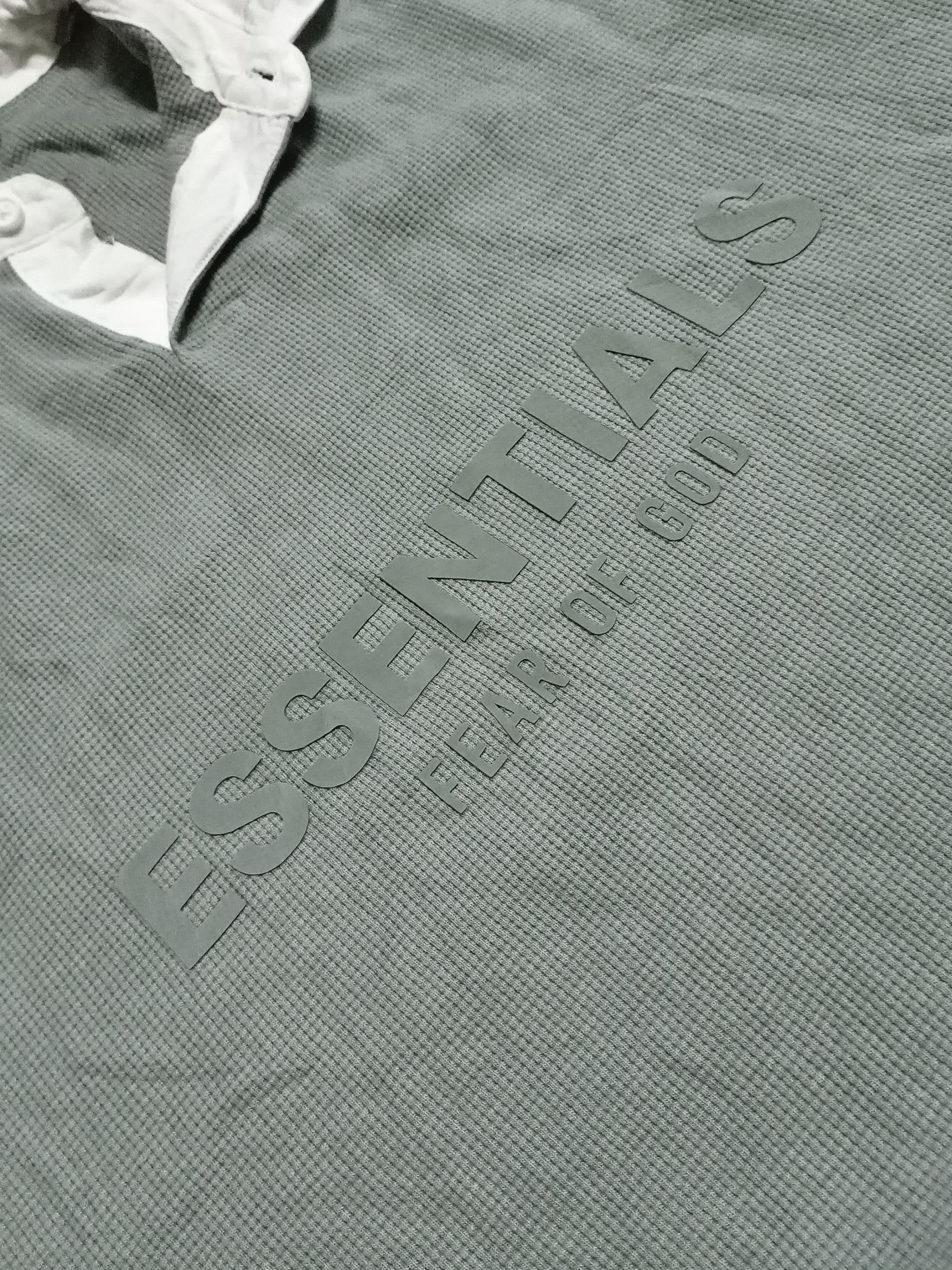 Fear of God Fear of God Essentials Waffle Polo Rugby Shirt SS23 Size US XXL / EU 58 / 5 - 5 Thumbnail