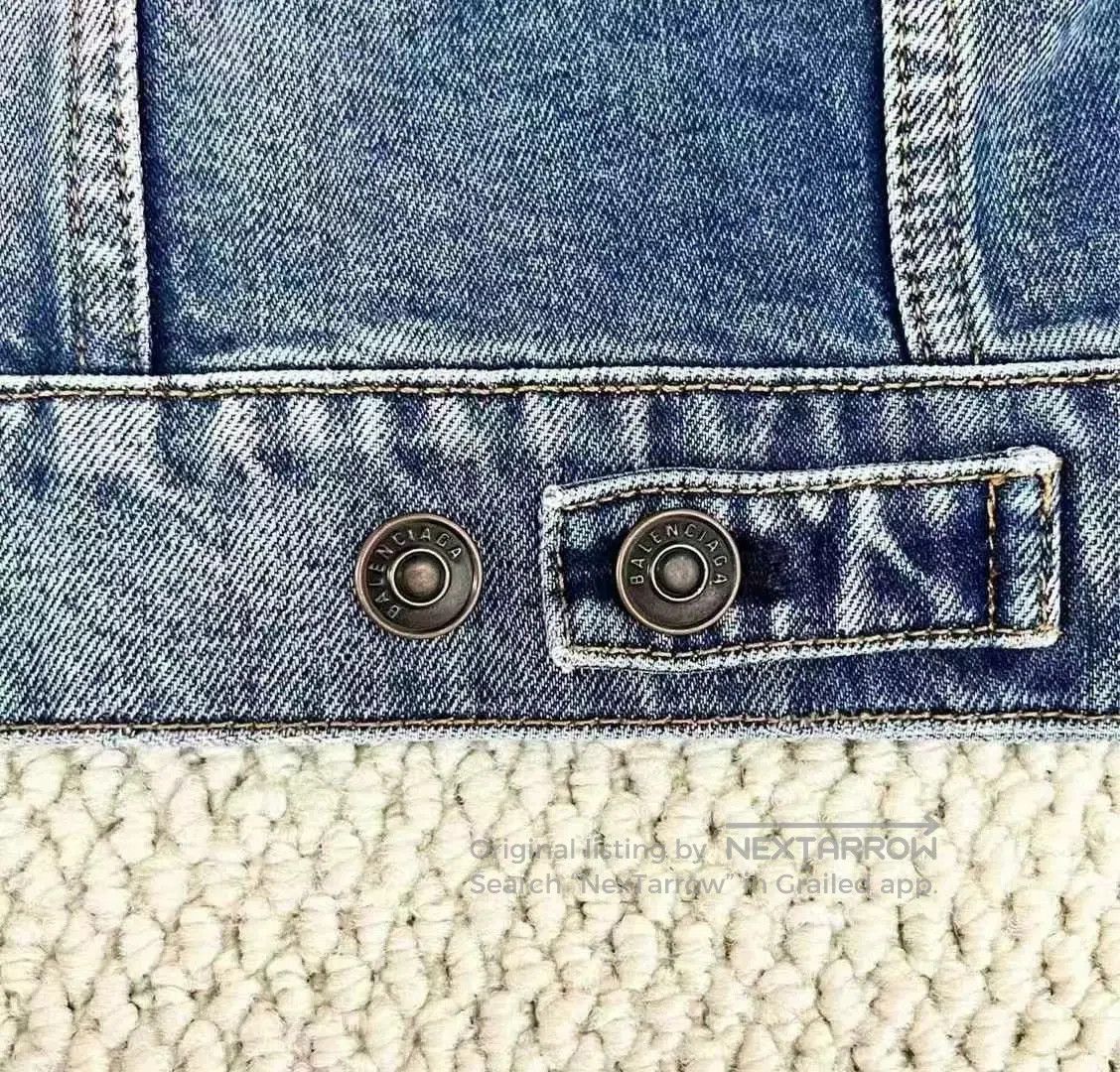 Balenciaga Balenciaga Blue Denim Jacket Double B Logo. Size US M / EU 48-50 / 2 - 6 Thumbnail