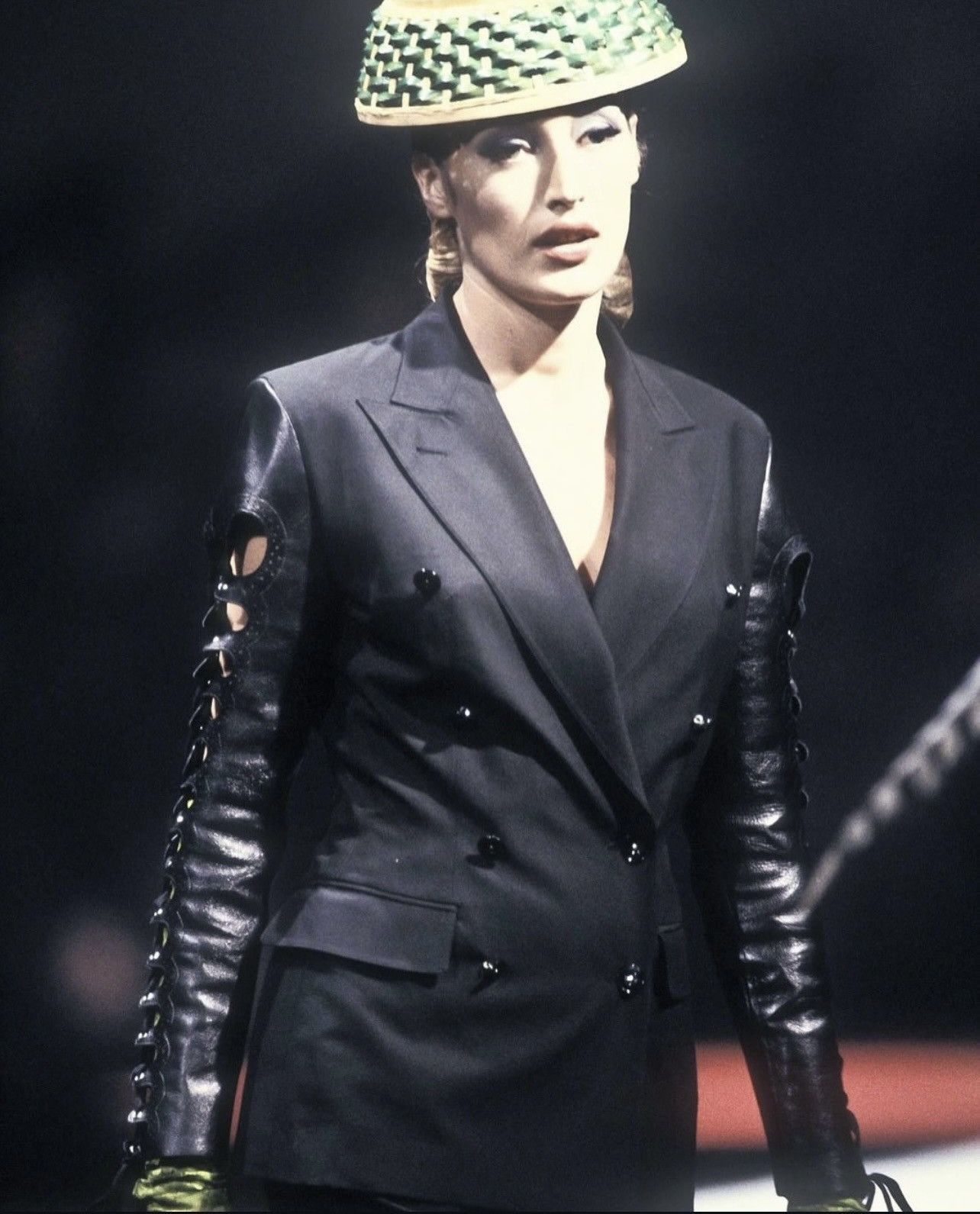 Jean Paul Gaultier Runway 1992 Jean Paul Gaultier Leather Sleeve Jacket 11 Size S / US 4 / IT 40 - 18 Thumbnail