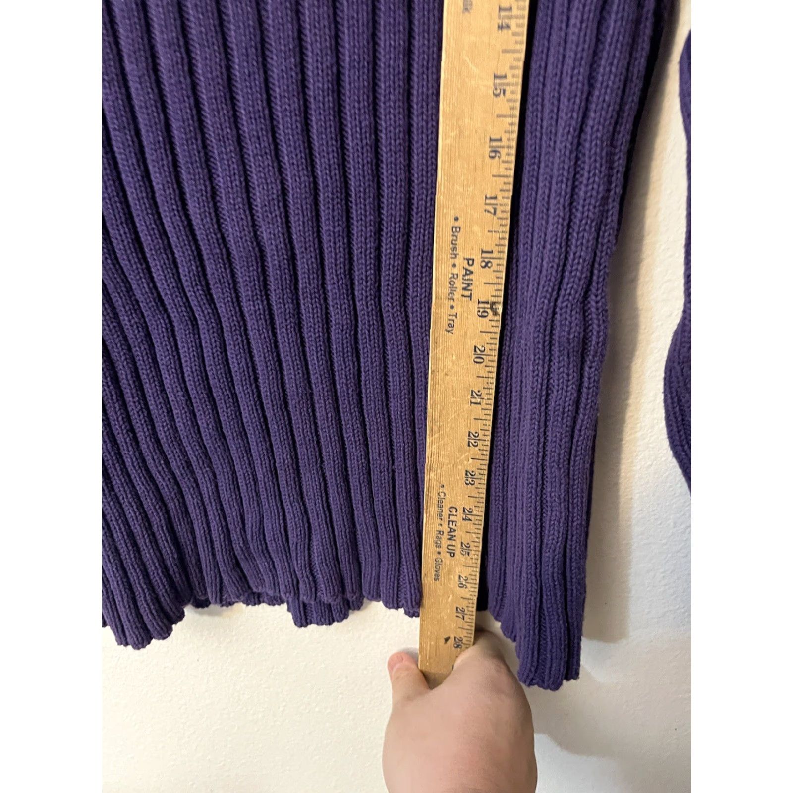 Style & Co VINTAGE Style Co Sweater Wool Cable-Knit Purple 2X Plus Women Pullover Mock Neck Long Sleeve All Seasons Knit Y2K Preppy Size XXL / US 16-18 / IT 52-54 - 4 Thumbnail
