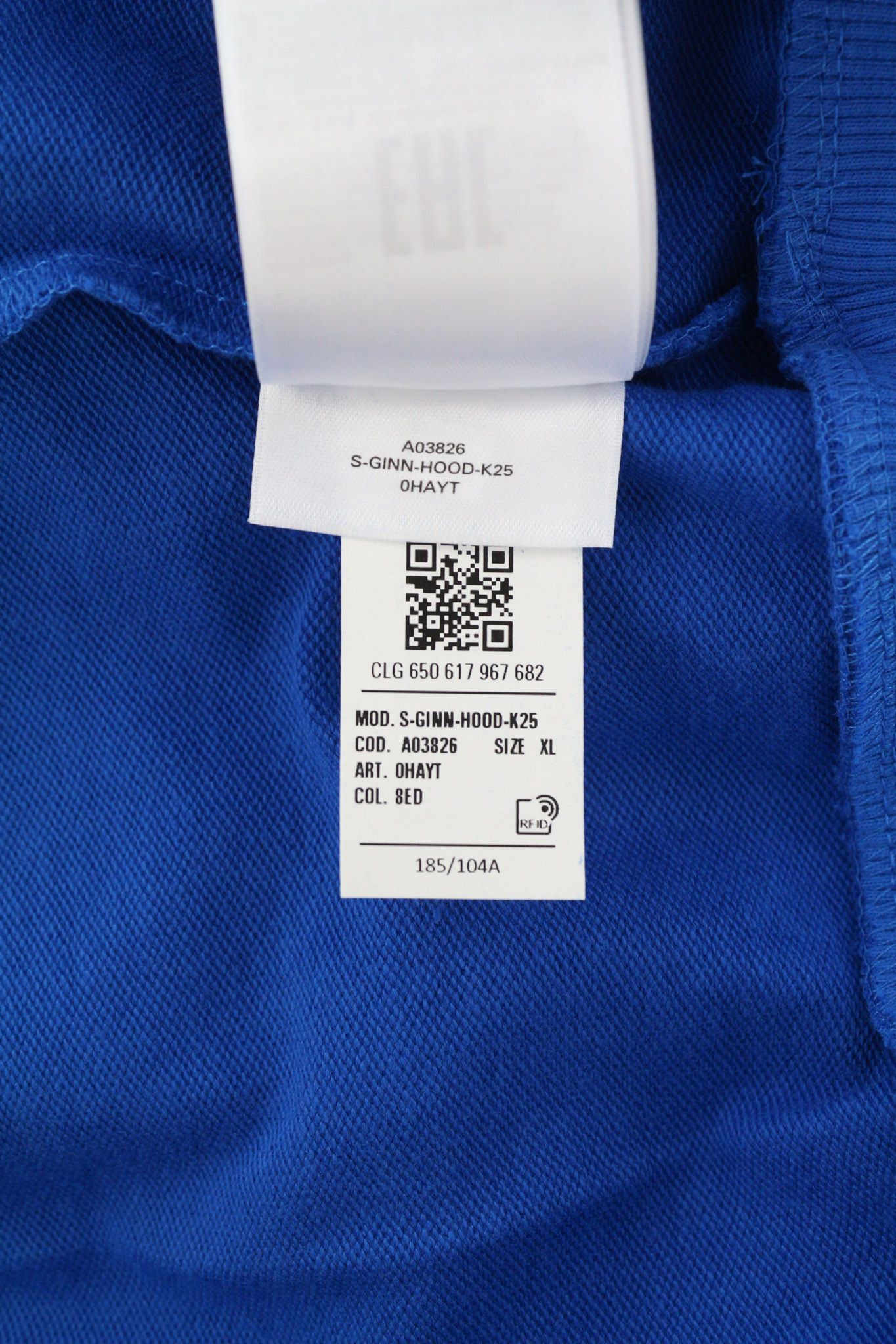 Diesel S-GINN-HOOD-K25 XL Blue Kangaroo Pocket Hoodie 40373 Size US XL / EU 56 / 4 - 11 Thumbnail