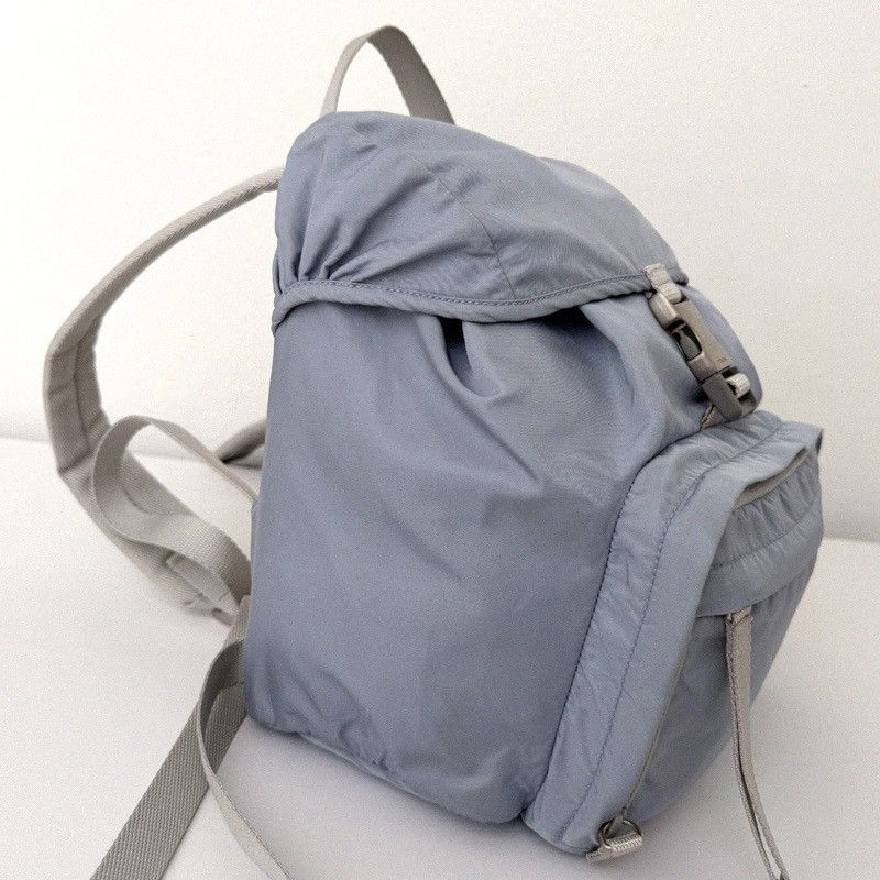 Prada Prada Vintage Pocono Nylon Pervinca Blue Backpack Tessuto Size ONE SIZE - 5 Thumbnail
