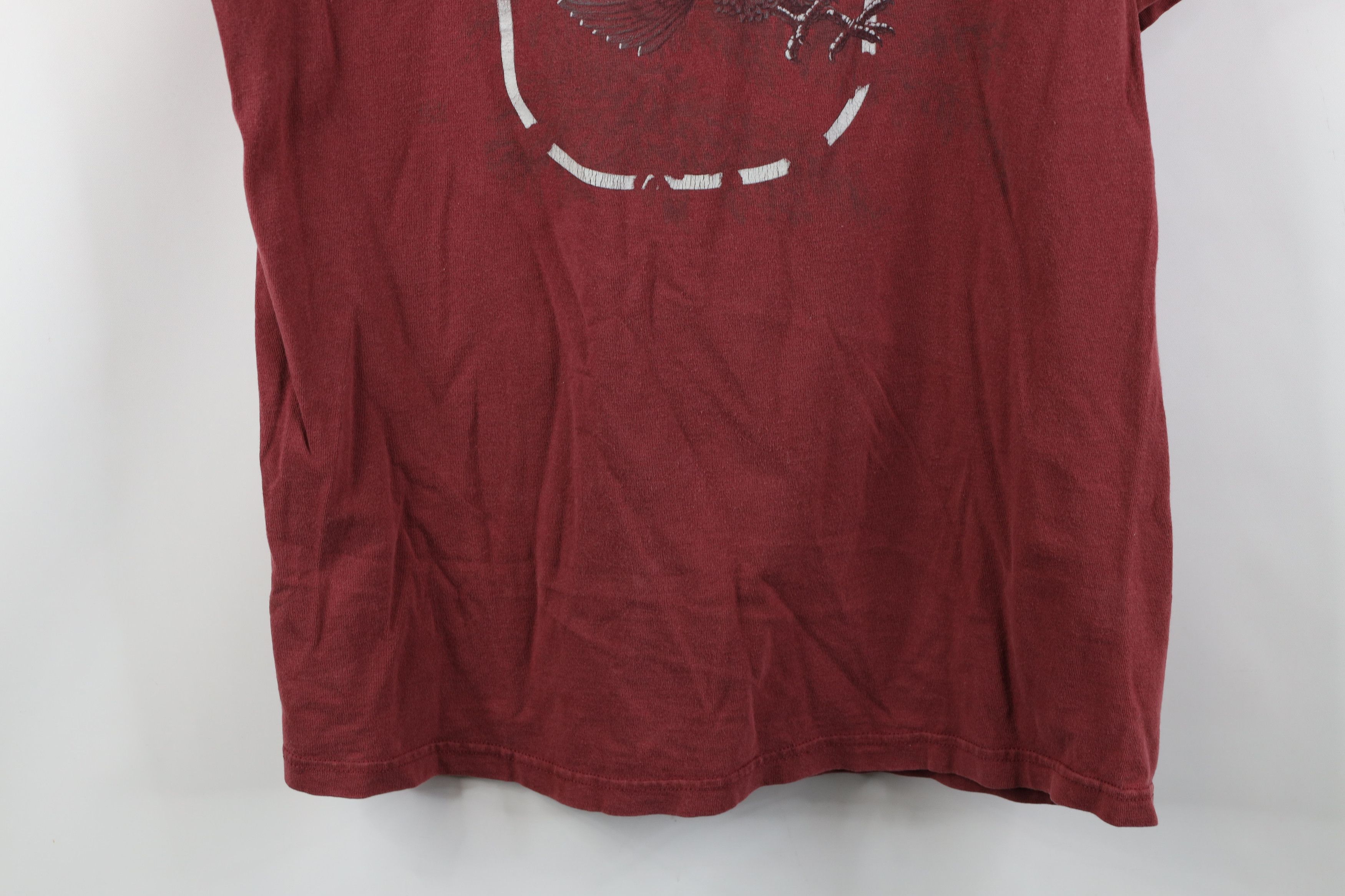 Vintage Vintage 90s Streetwear Nature Eagle Short Sleeve T-Shirt Red Size US L / EU 52-54 / 3 - 15 Thumbnail
