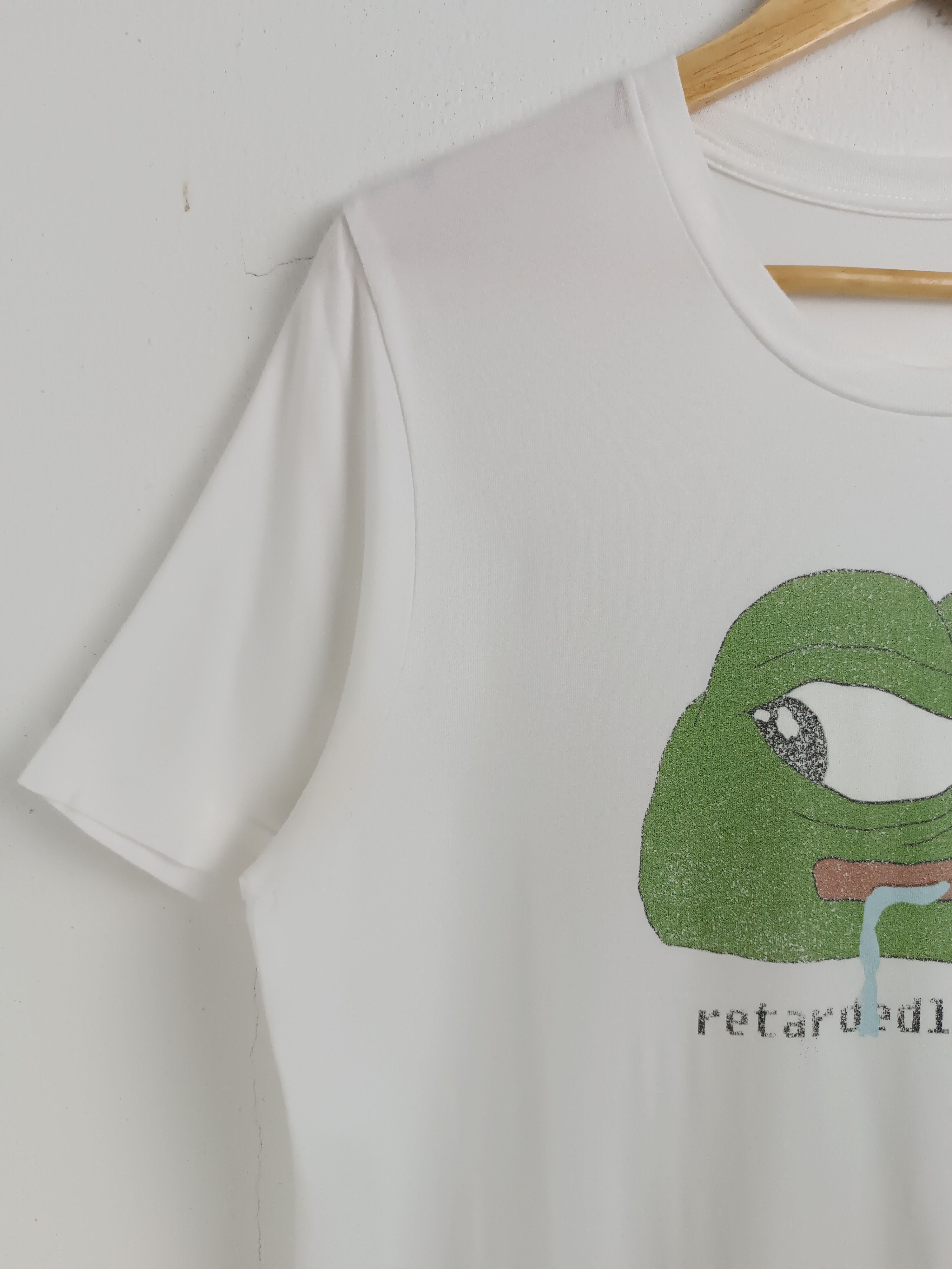 Other VINTAGE RETARDEDLY BASED PEPE FROG MEME FUNNY TEE Size US M / EU 48-50 / 2 - 5 Thumbnail