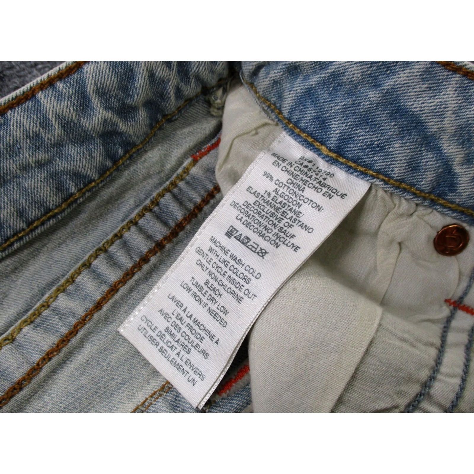 True Religion True Religion Skirt Womens 29 Blue Denim Straigh? Short Mini Casual Y2K 90s Mens? Size 29" - 6 Thumbnail