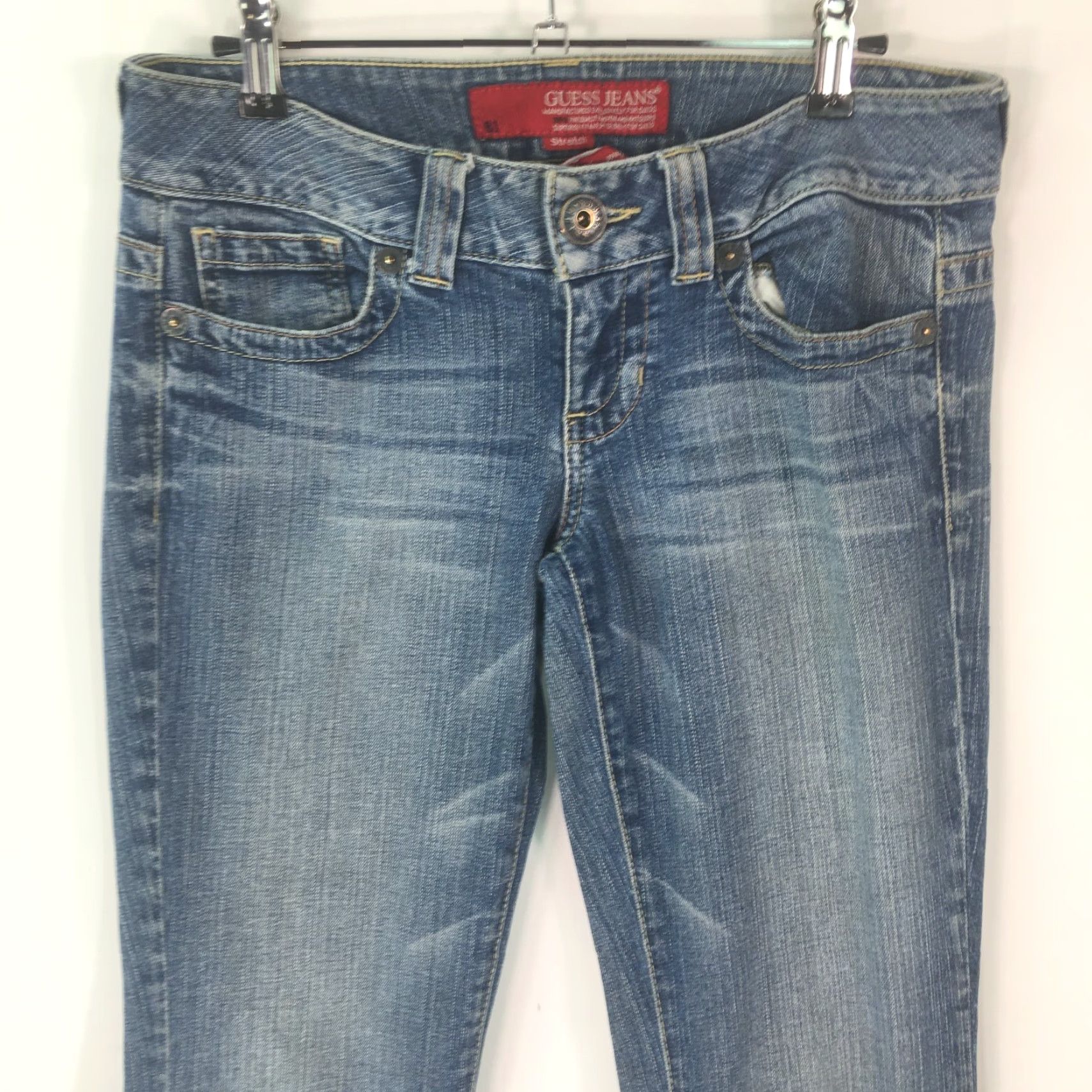 Guess Guess Womens Straight Jeans Blue Denim Size 27 Superior Fit Casual Stretch 5-Pocket Design Size 27" / US 4 / IT 40 - 3 Thumbnail