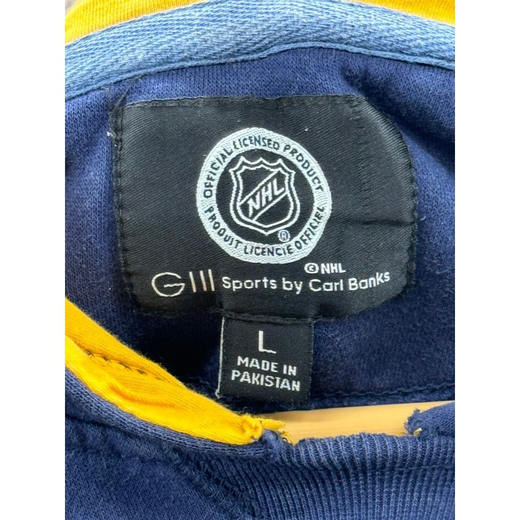 NHL × Vintage 2000's NHL Buffalo Sabres Distressed Embroidered Hoodie Size US L / EU 52-54 / 3 - 3 Thumbnail